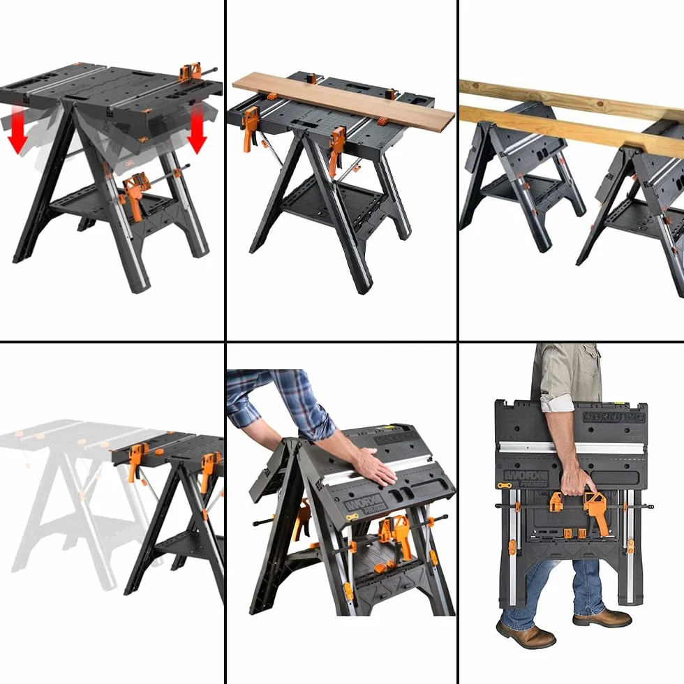 WORX Mesa de Trabajo Plegable | Pegasus | WX051 | Portátil y Ligera