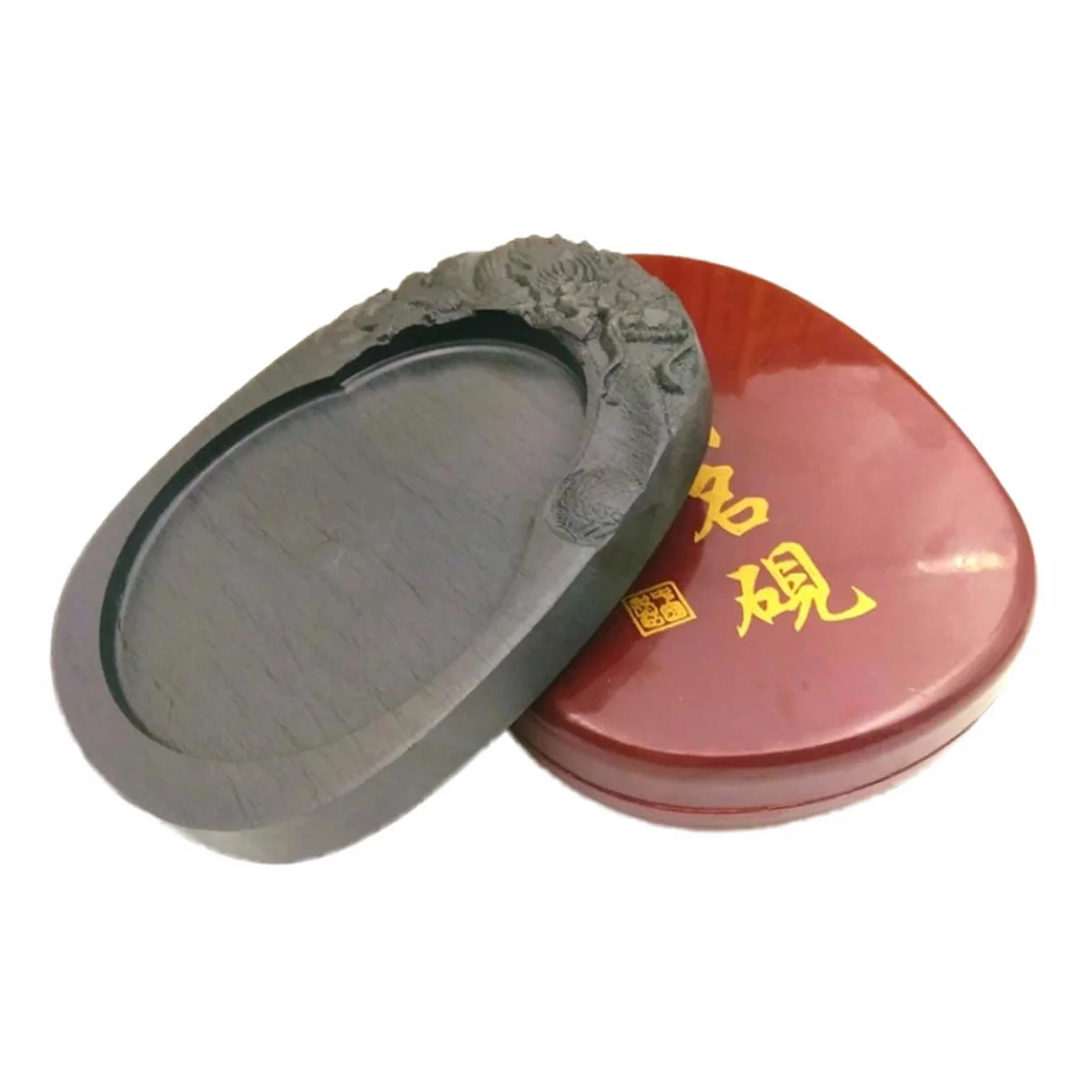 Suministros de Caligrafía y Suministro de Molienda de Tinta para Recipiente para Tinta de Pintura en Piedra Natural Tapa Adecuado para Caligrafía China Pintura Tradicional