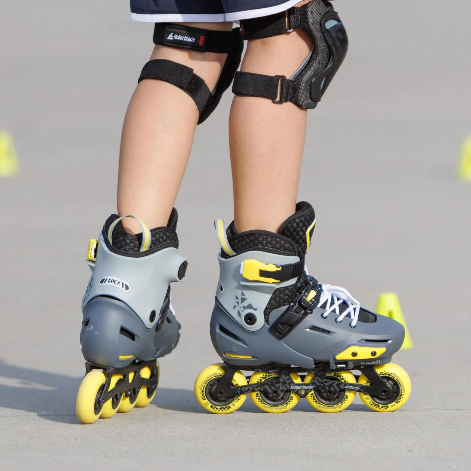 Rollerblade Apex - Patines en línea para niño, Color Amarillo, 37-40