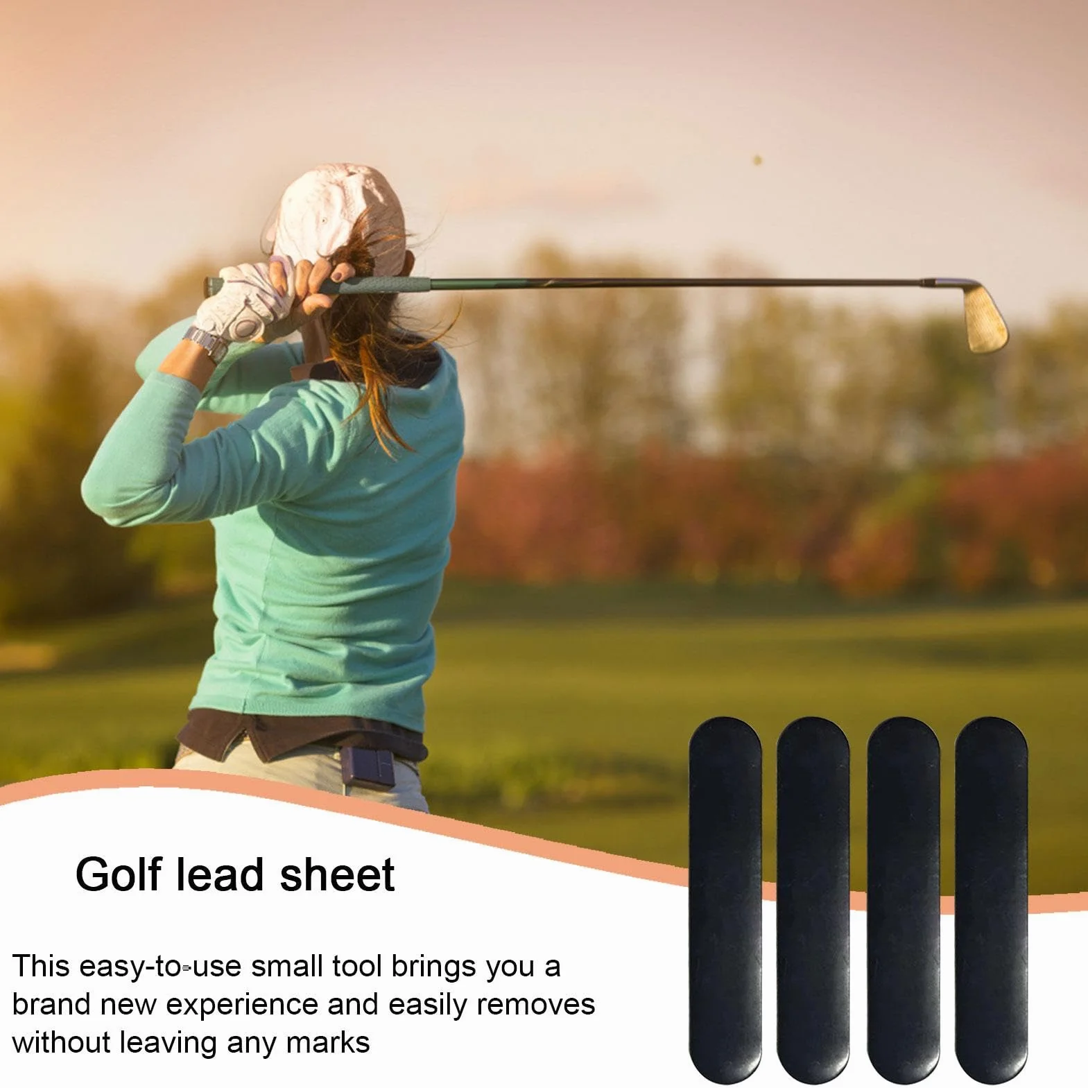 Cinta de plomo para raquetas de tenis, cinta de plomo para golf, cinta de plomo | ayudas de entrenamiento de golf, cintas de plomo pesadas, autoadhesivas, cinta de plomo autoadhesiva para añadir peso