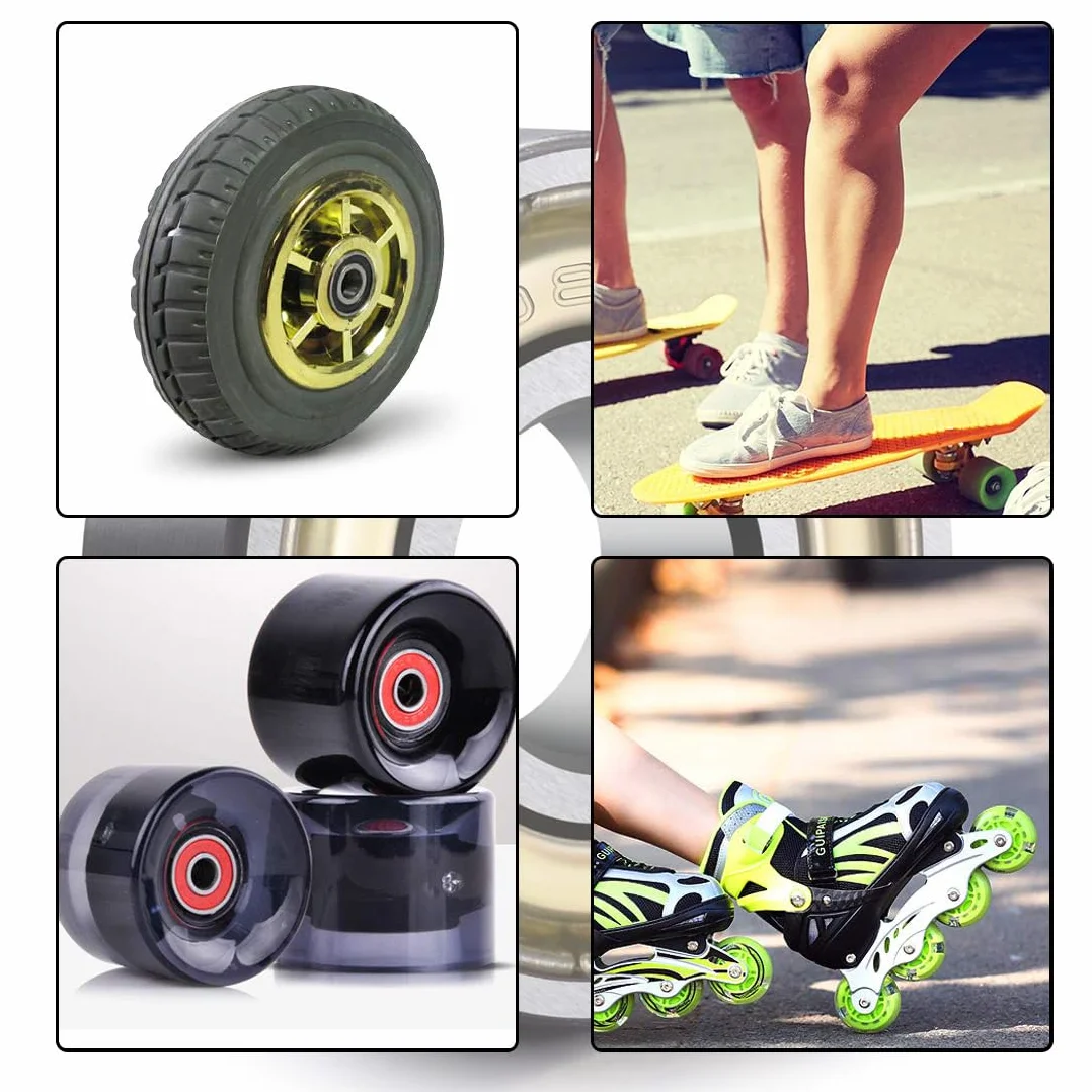 608 ZZ Rodamientos 8x22x7 mm para Patines, Patinetas y Scooters, Doble Protección