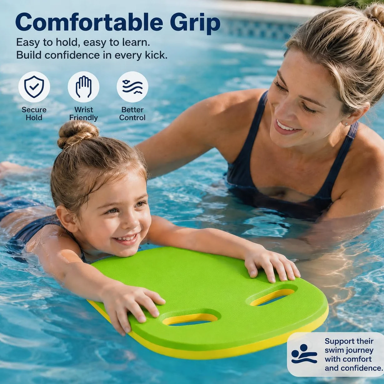 Tabla de Natación EVA para Adultos y Adolescentes, Kickboard Flotante para Entrenamiento Acuático