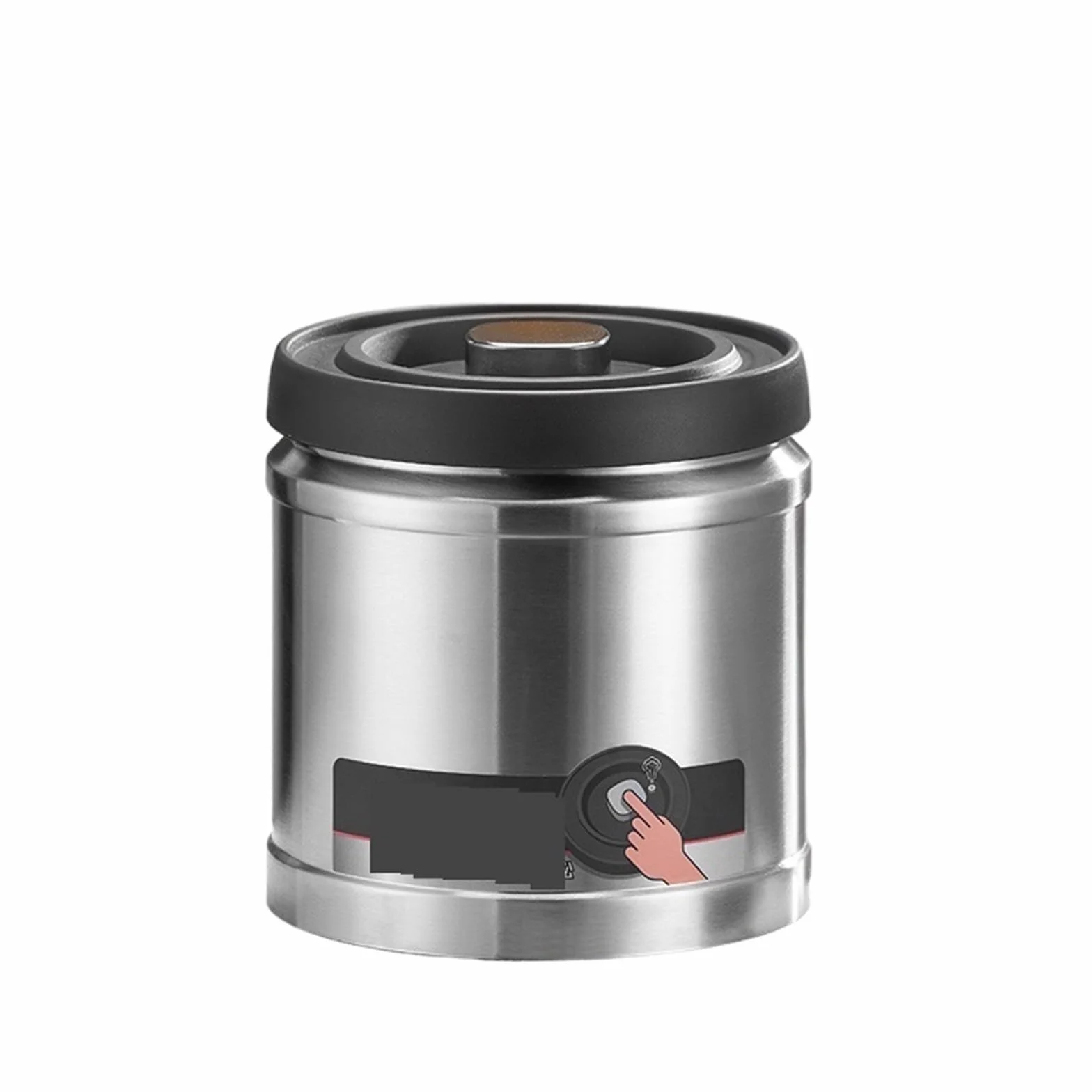 Tarro de conservación Jarra sellada al vacío, granos de café, recipiente hermético acero inoxidable, cocina, alimentos, dulces, tarro almacenamiento fresco(1600ML)