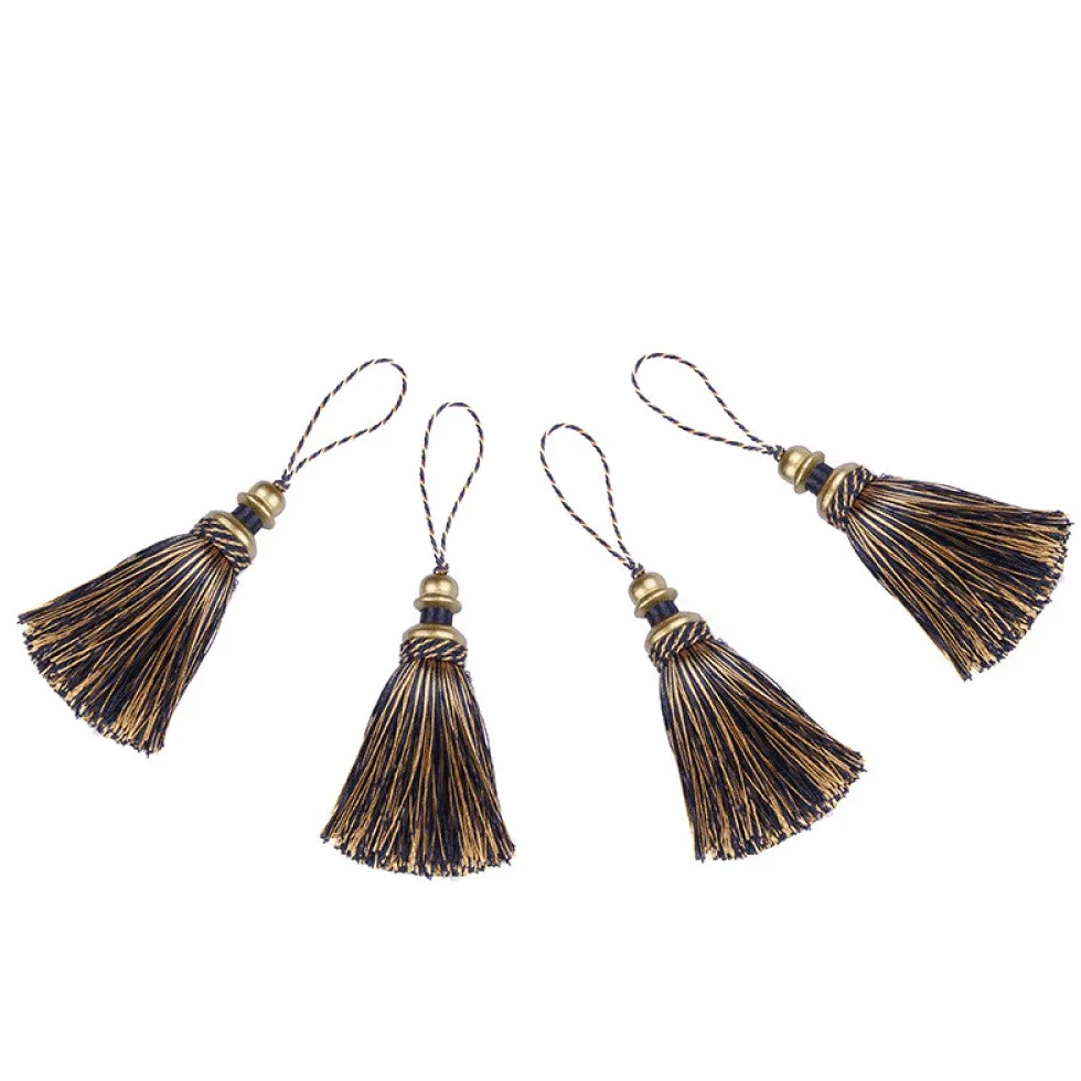 QUNINE 4 Piezas/8 Piezas de borlas largas para Manualidades, Suministros Decorativos, Bricolaje, Cortina, Ropa, cordón de Costura, Flecos, Adornos Colgantes, Mezcla, 4 Piezas (Mezcla de 4 Piezas)