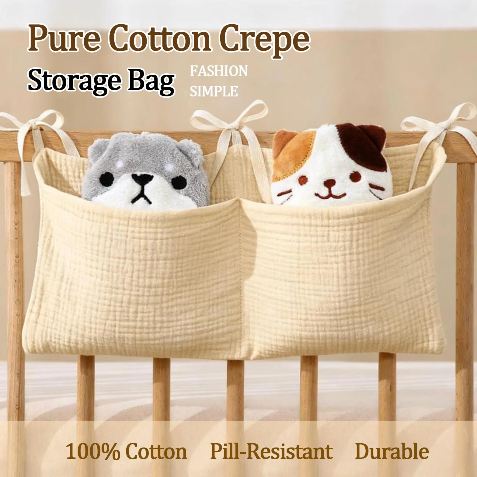 Bolsa de Almacenamiento para Cama de Bebé 39x20cm Organizadora Colgante