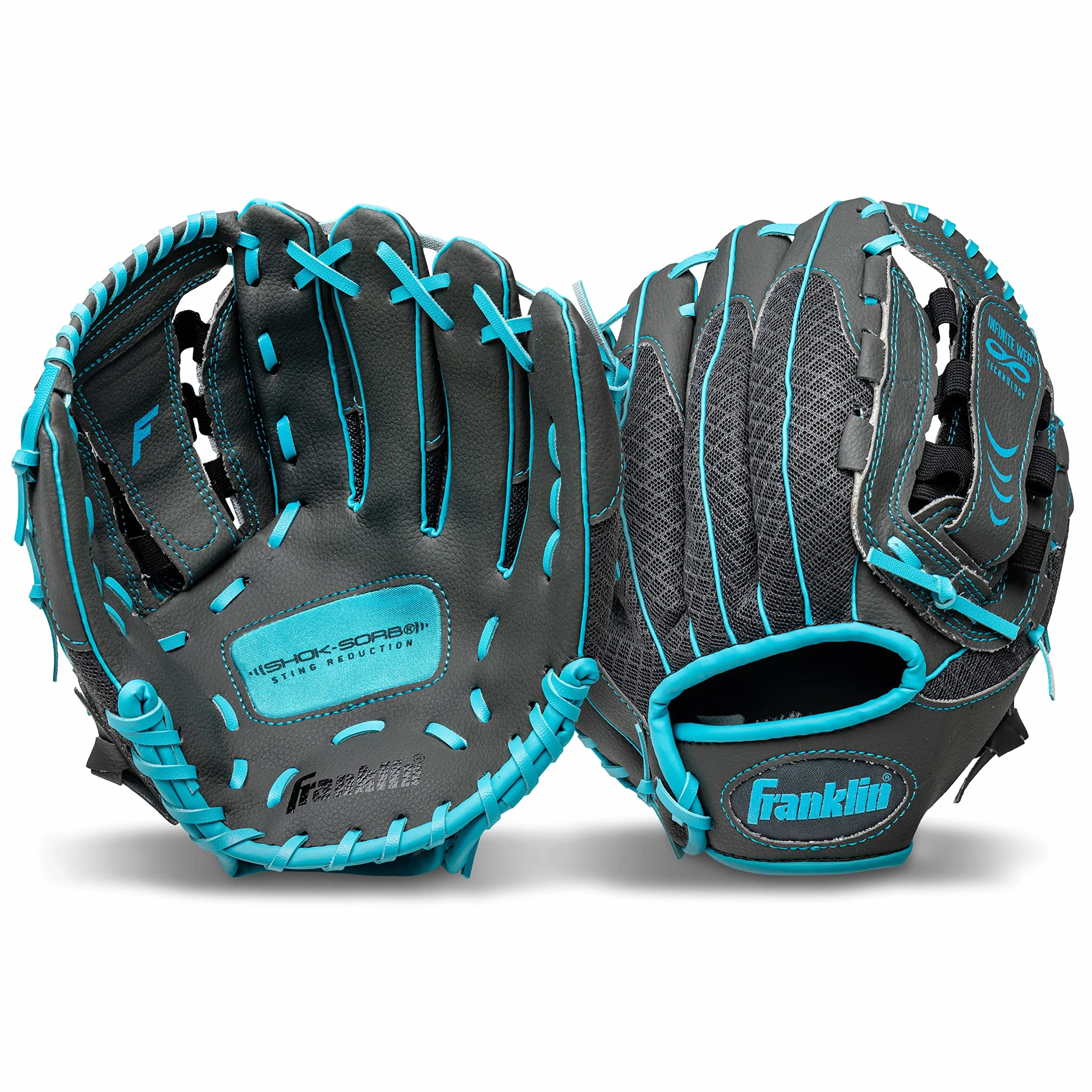 Franklin Sports Teglobe Infinite Web/Shok-Sorb Combo Series Guante de Campo 10.5 Pulgadas