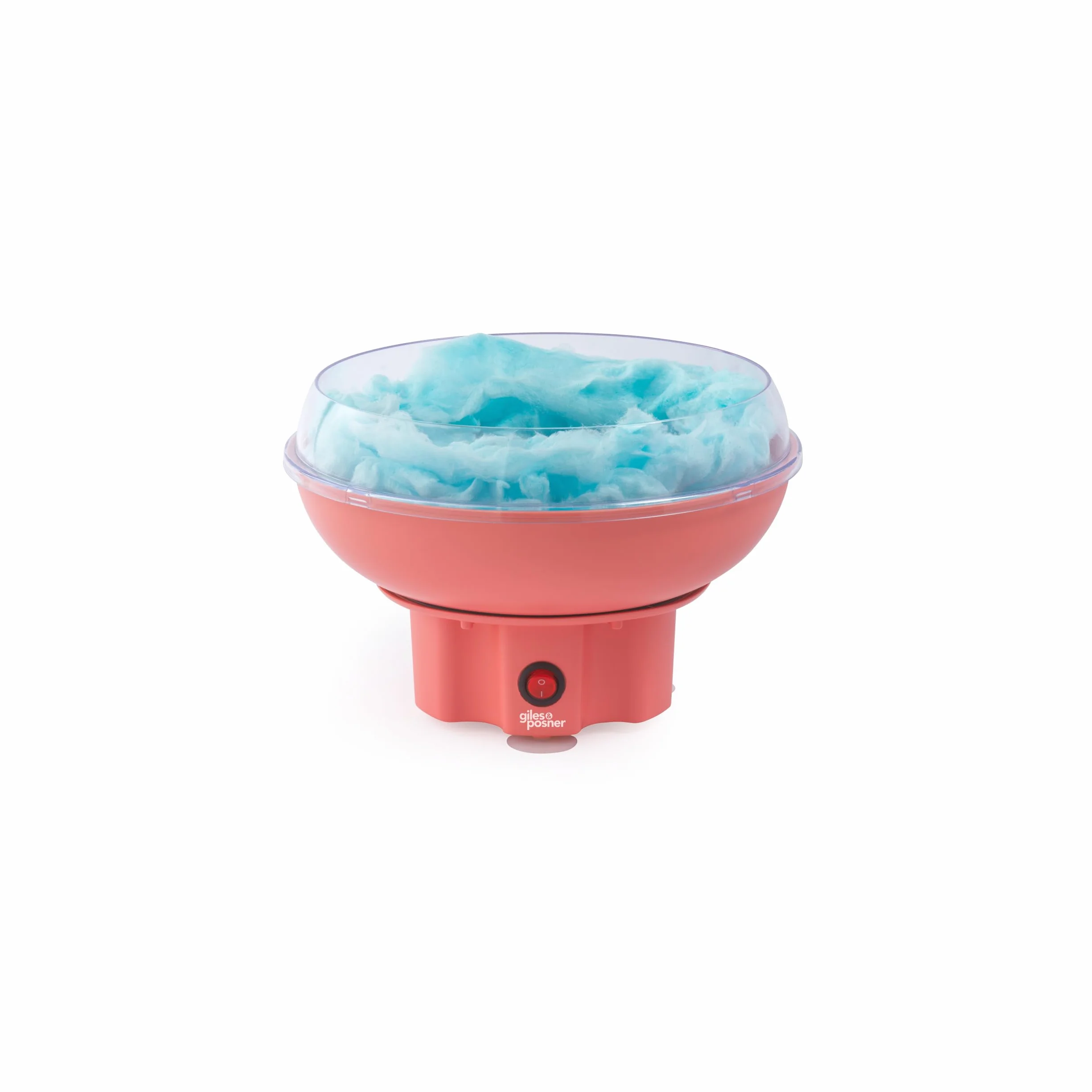 Giles & Posner Máquina de Algodón de Azúcar – Máquina de Estilo Feria para Niños, Algodón de Azúcar en Minutos, Patas Antideslizantes, Incluye Cuchara y Palitos, Bol de 26,5 cm, 400 W