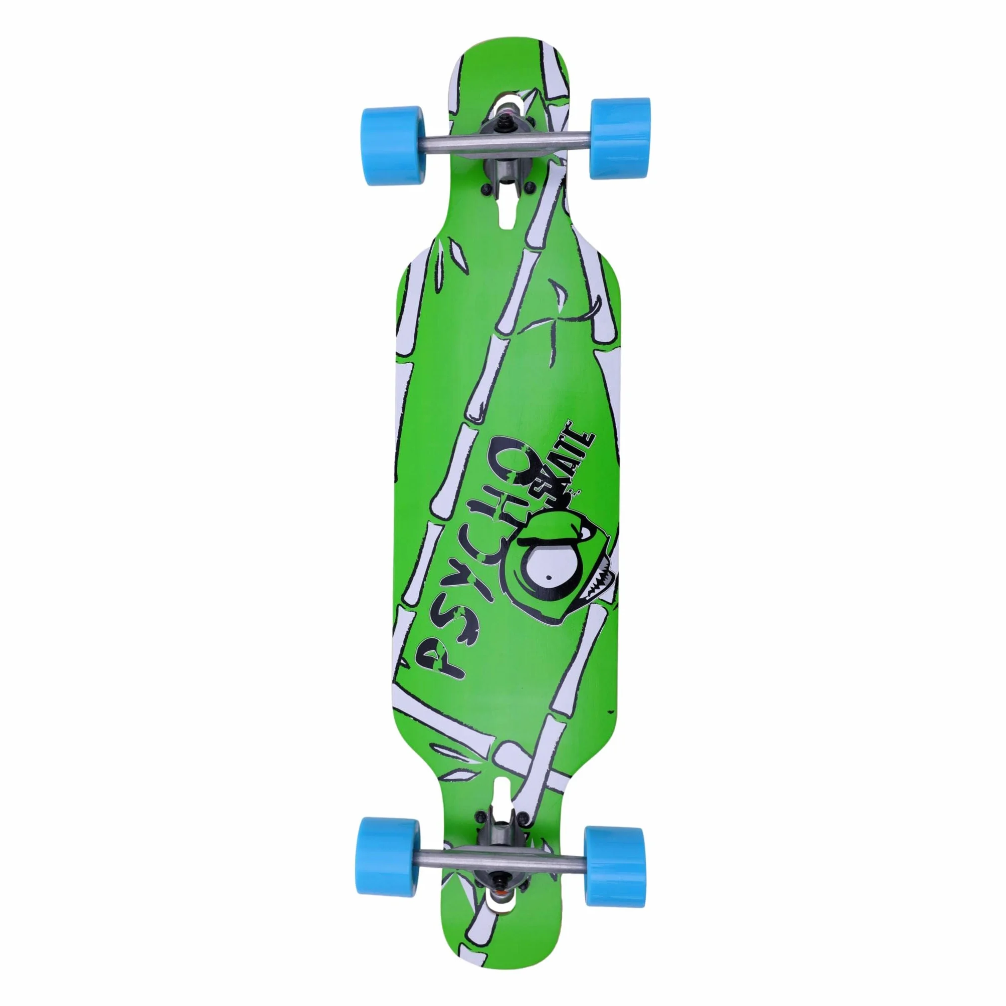 Longboard Completo 36 Pulgadas Freestyle Freeride Carving Cruising Ciudad Ligero Principiantes Green Psych