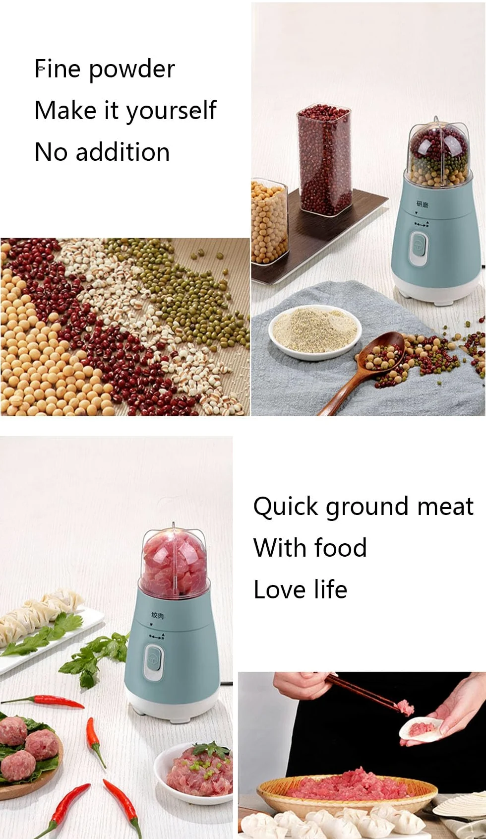 Licuadora Smoothie Maker Power Grinder 2 Velocidades Smoothie Blender Con Cuchillas De Acero Inoxidable Picadora Triturador De Hielo Con Alta Velocidad De 32.000 Rpm Contenedor Tritan Sin BPA 250W ( S