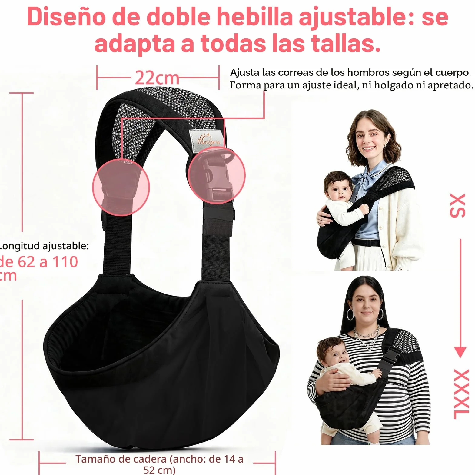 Portabebe Mochila Multifuncional 0-36 Meses 15 kg