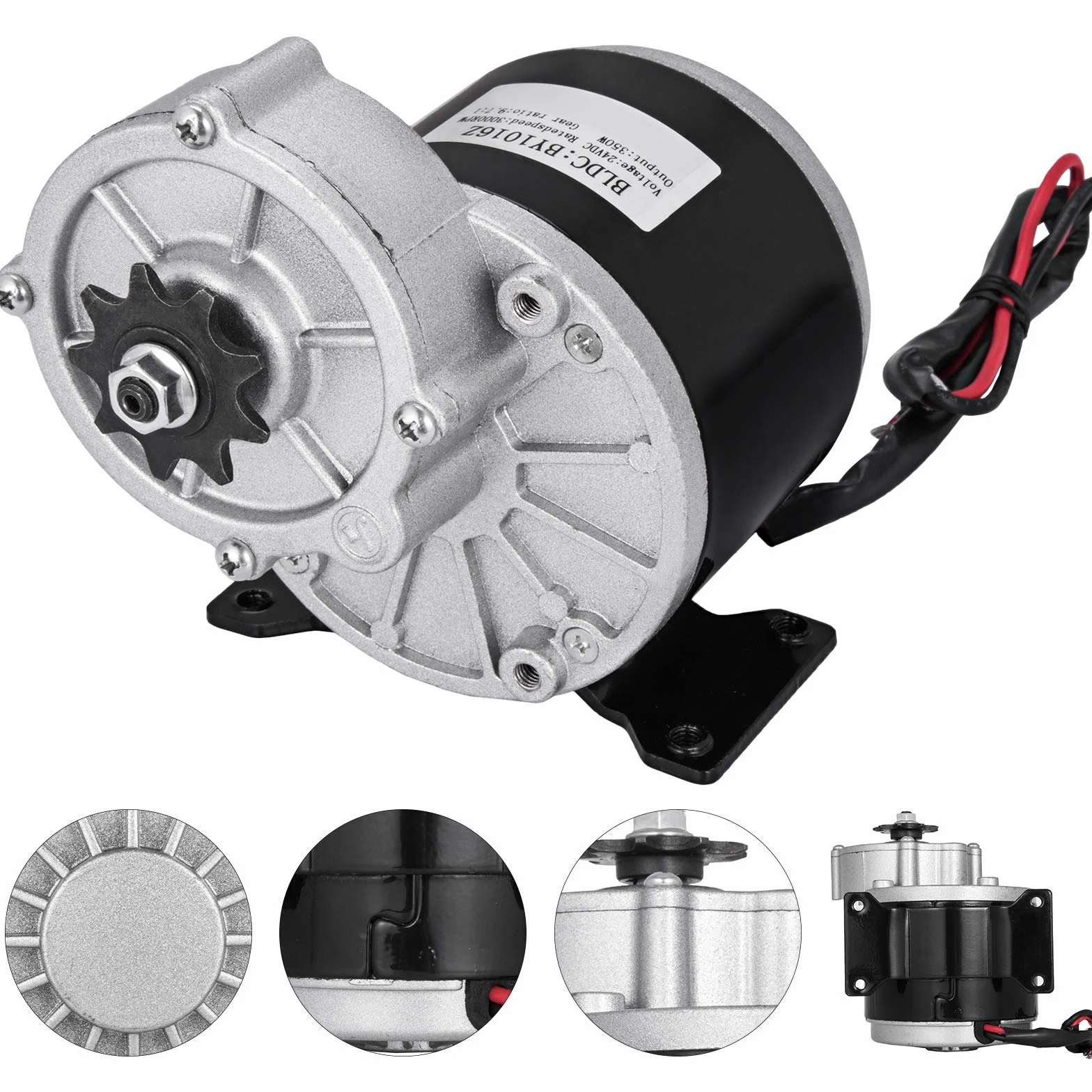 Motor 24 V CC 350 W con cepillos para bicicleta eléctrica