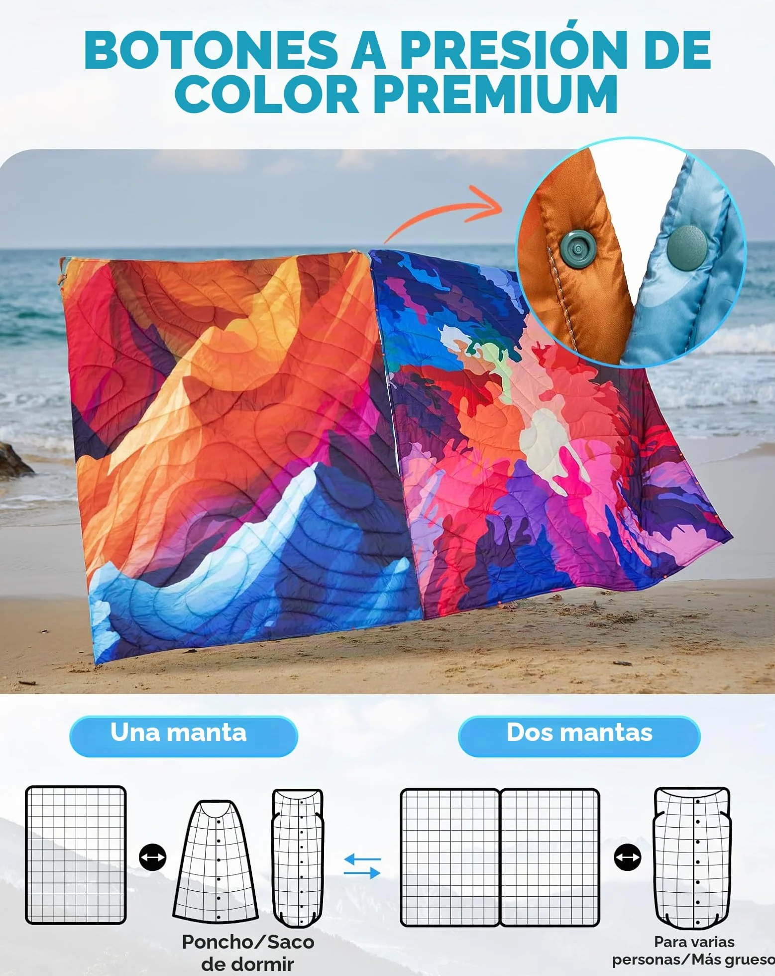 KingCamp Manta Camping Ultraligera 200x145 cm Impermeable Compacta Multiusa