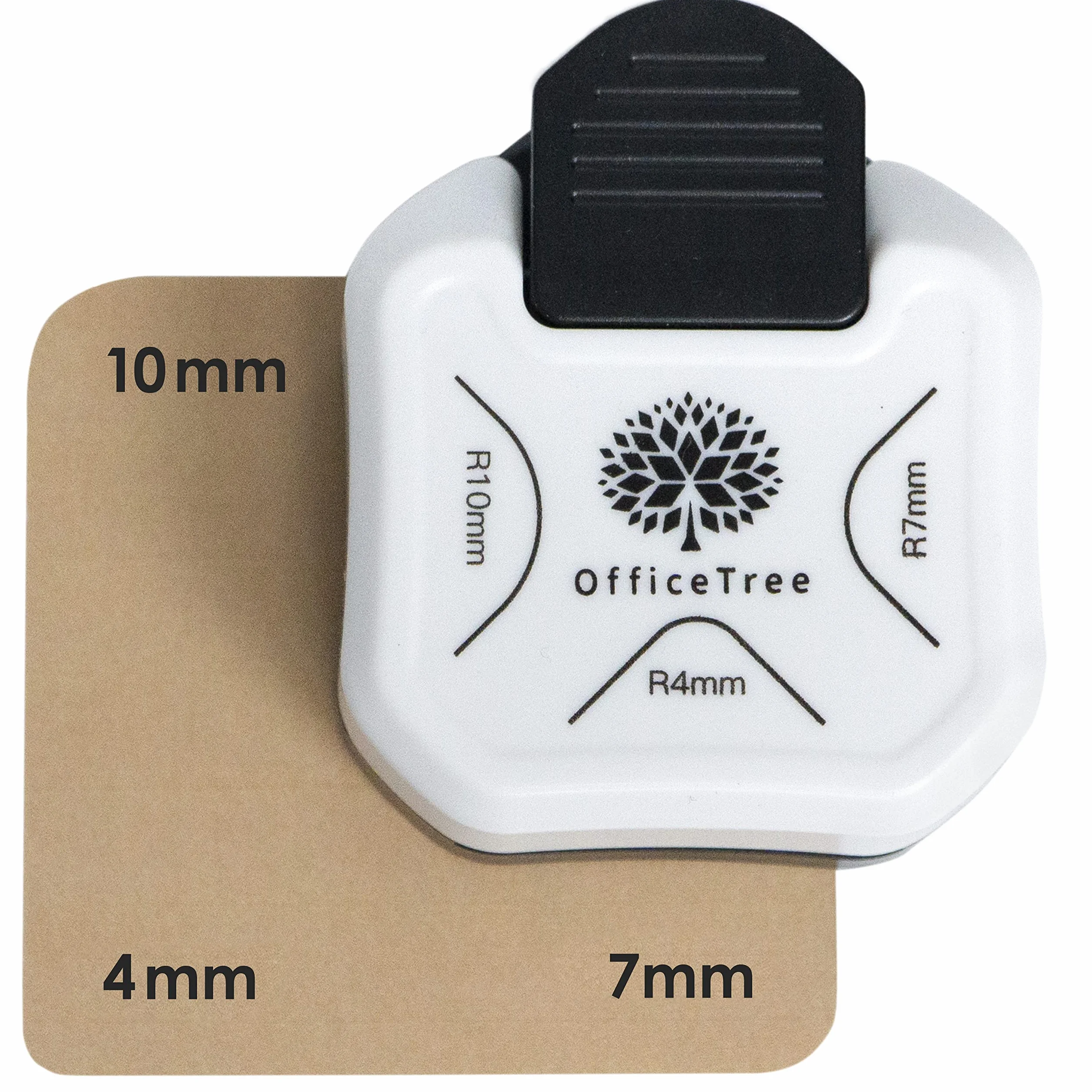 OfficeTree Perforadora redondeada de esquinas 3 en 1 para papel, perforadora de esquinas de 3 vías, para fotos, redondeador de esquinas para papel sólido, tarjetas de invitación, tarjetas de regalo