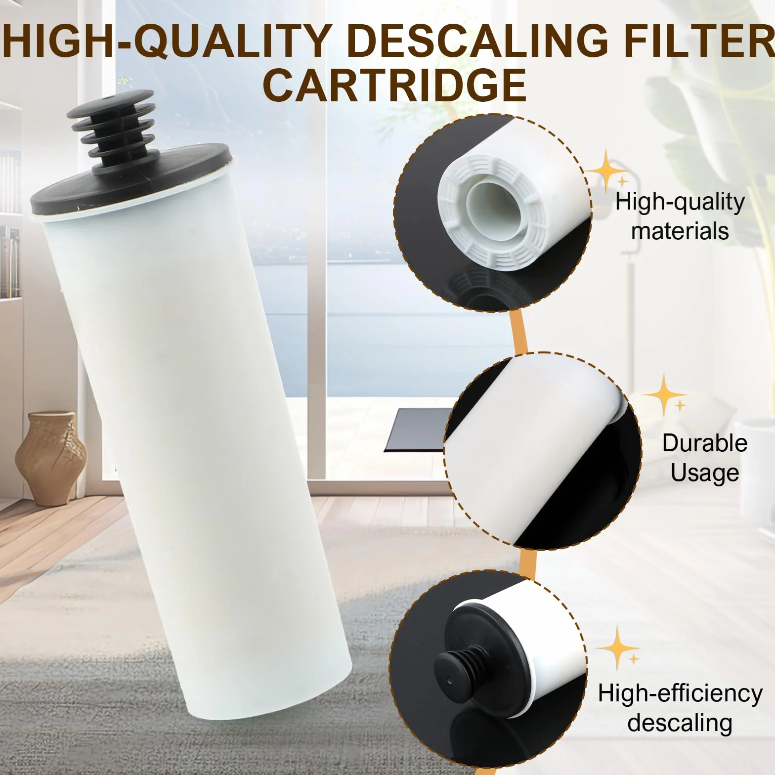 Juego de 2 Filtros Descalcificadores para Karcher SC3, Kit de Accesorios para Limpiador a Vapor (Blanco)