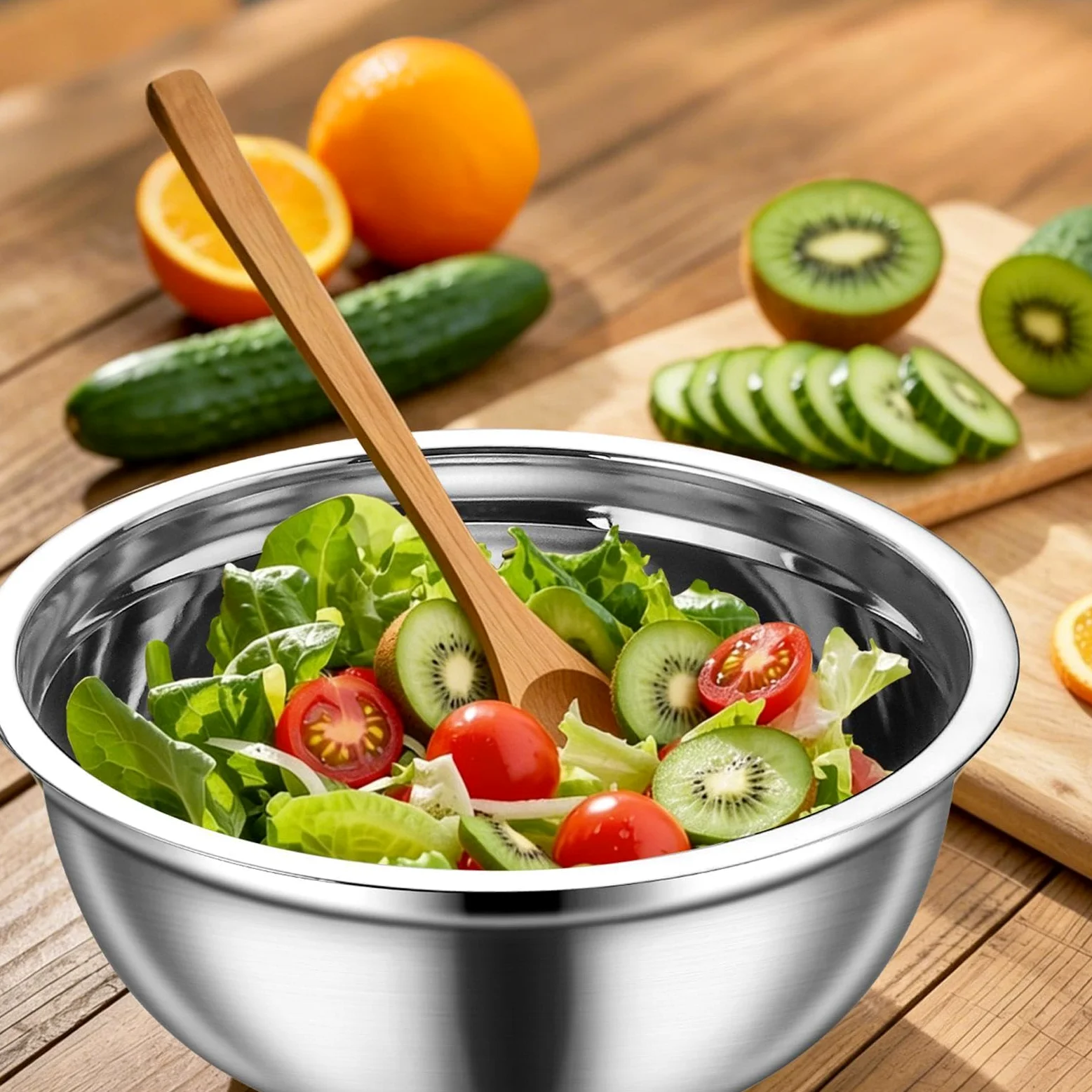 Bol para Mezclar con Tapa Juego De 3, Antideslizante Y Apto Para | Organizador De Alimentos Con Tapa para Salsas, Cereales, Snacks, Huevos, Aderezos, Verduras, Masa