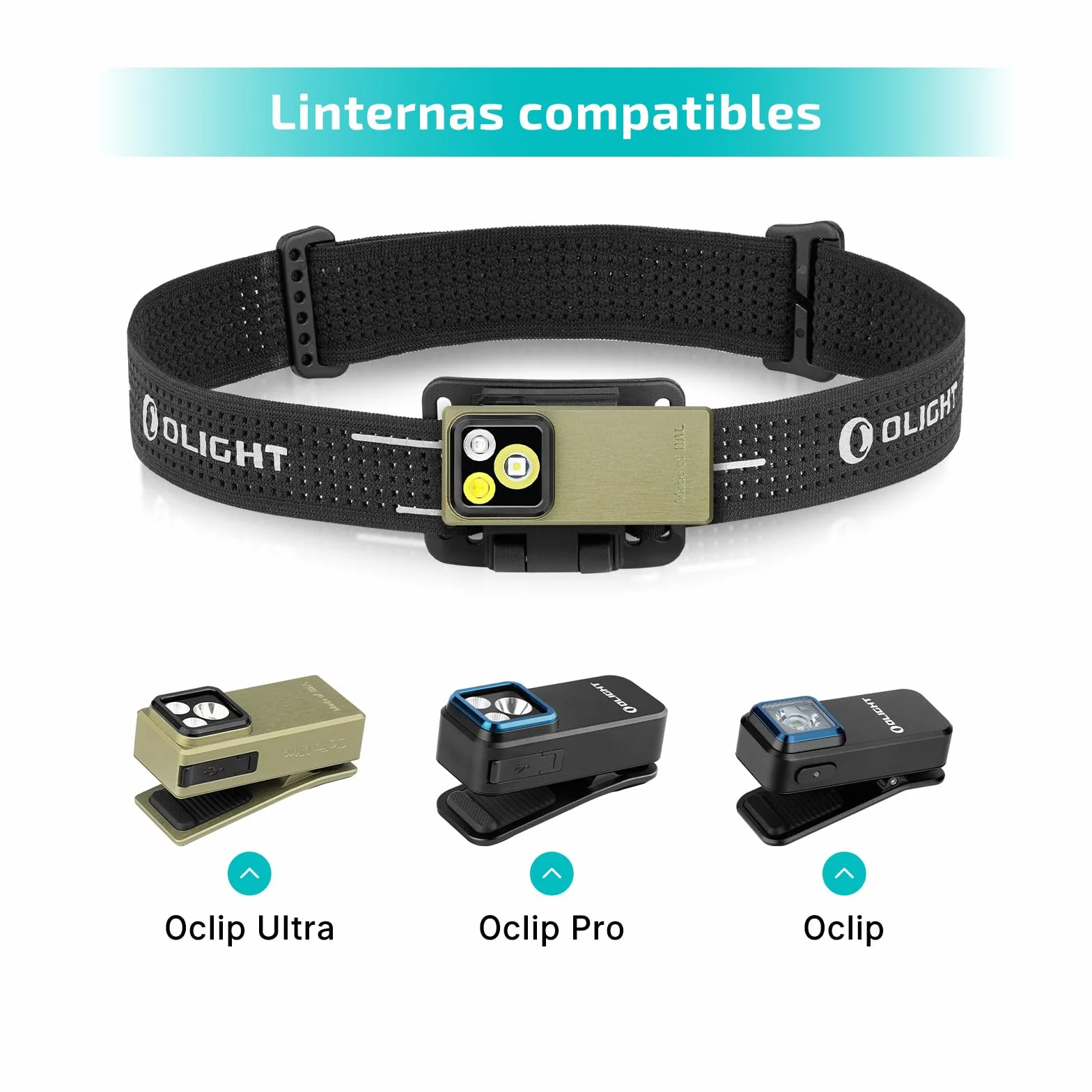 OLIGHT Oclip Linterna Frontal Portátil Manos Libres Negro