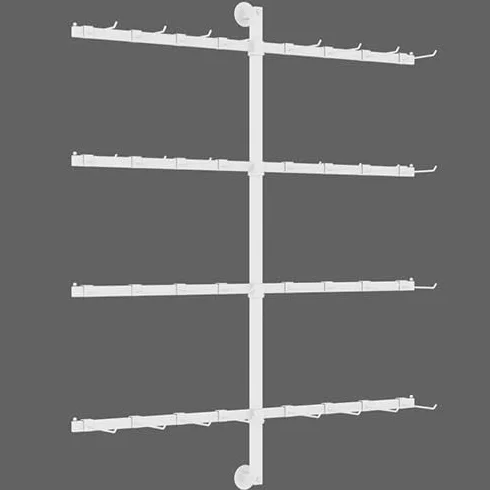 WIGING Expositor De Pared para Calcetines, Soporte Organizador De Almacenamiento De Metal para Bufandas, Cinturones, Calcetines, Soporte para Ropa Interior, Fundas para Teléfono Móvil(White,80x100cm)