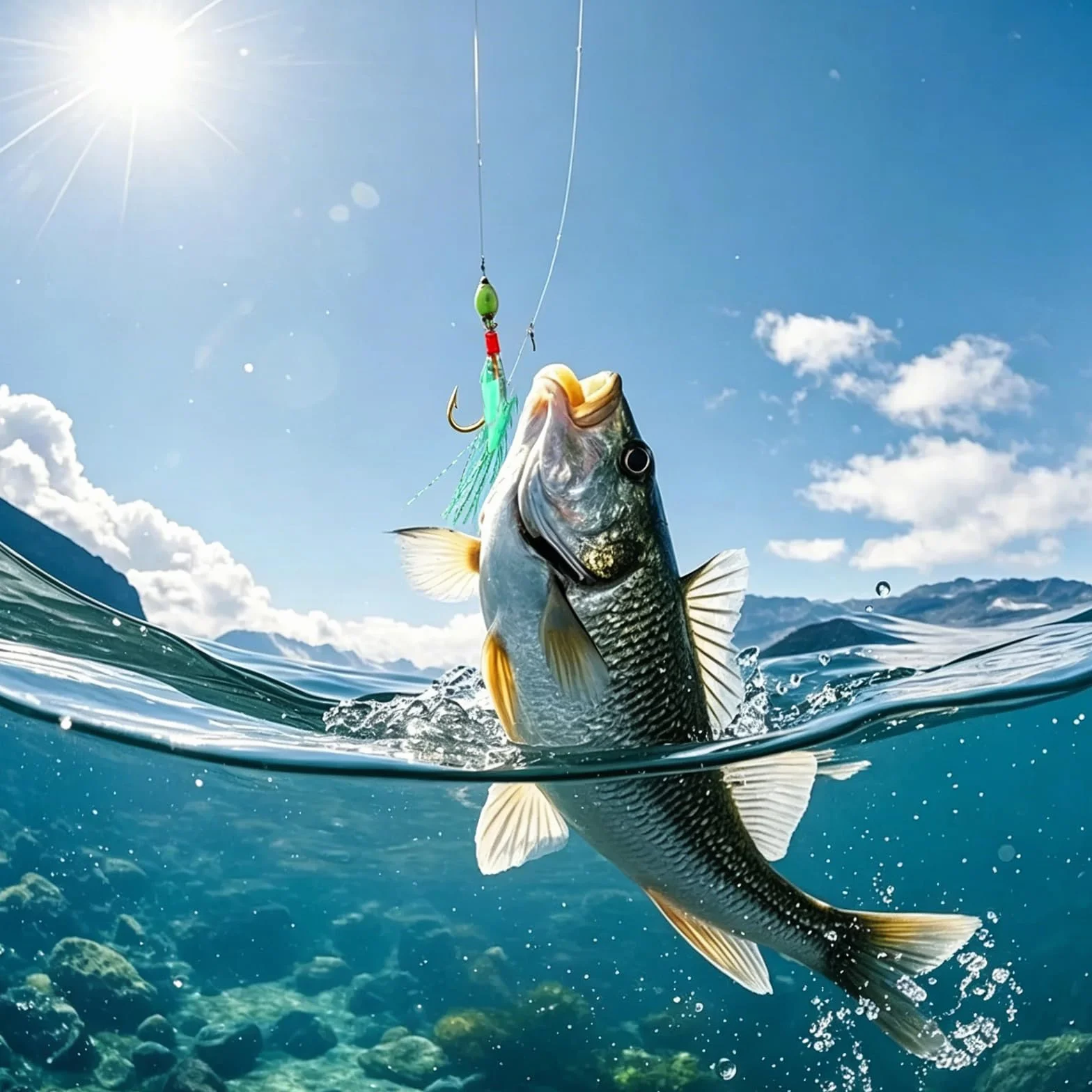 Aparejos de Pesca con Plumas Kit 30 Piezas Anzuelos Acero Teflón Señuelos Biónicos Mar Costa
