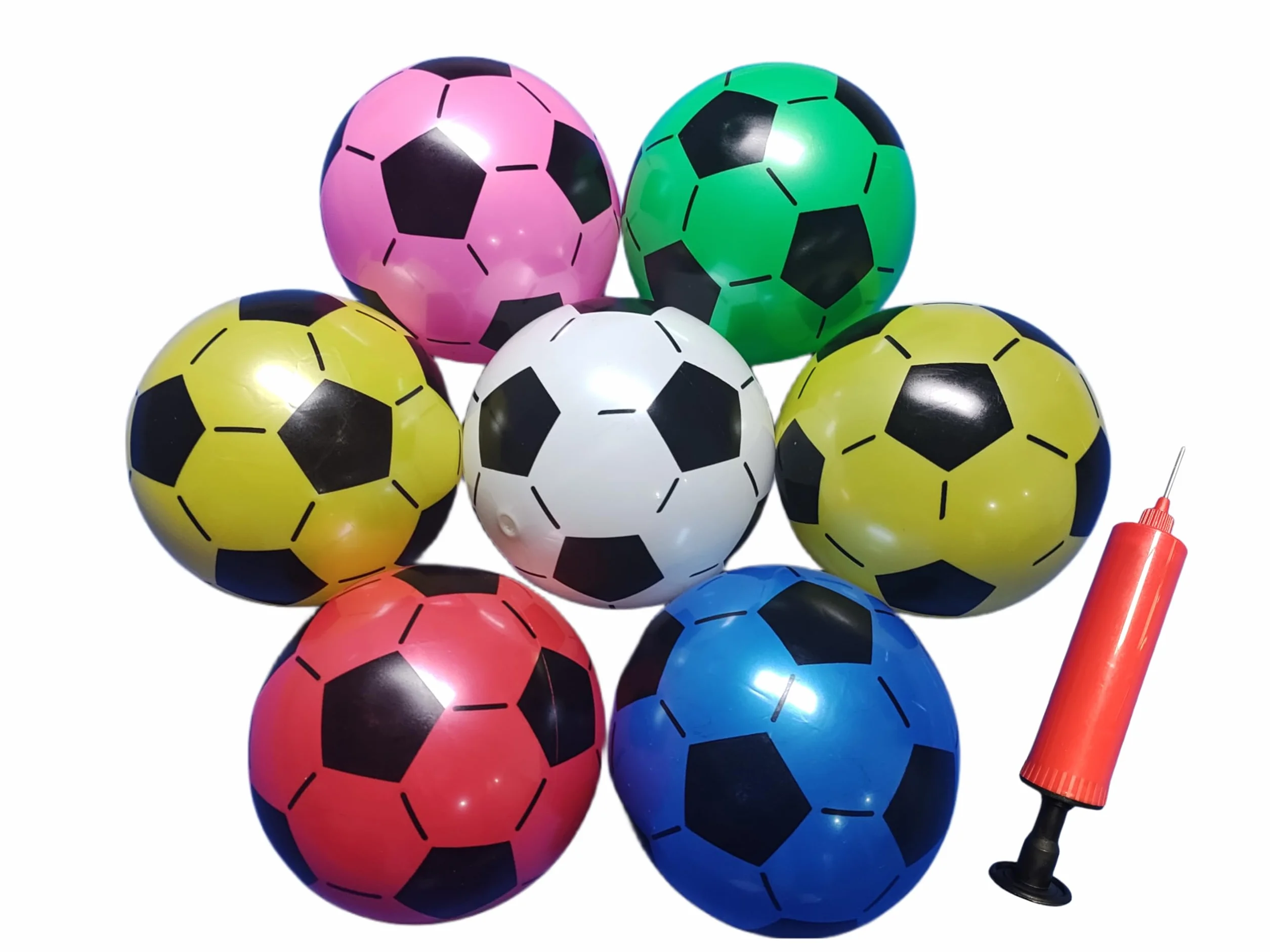 Balón de fútbol 20 cm 12 piezas plástico