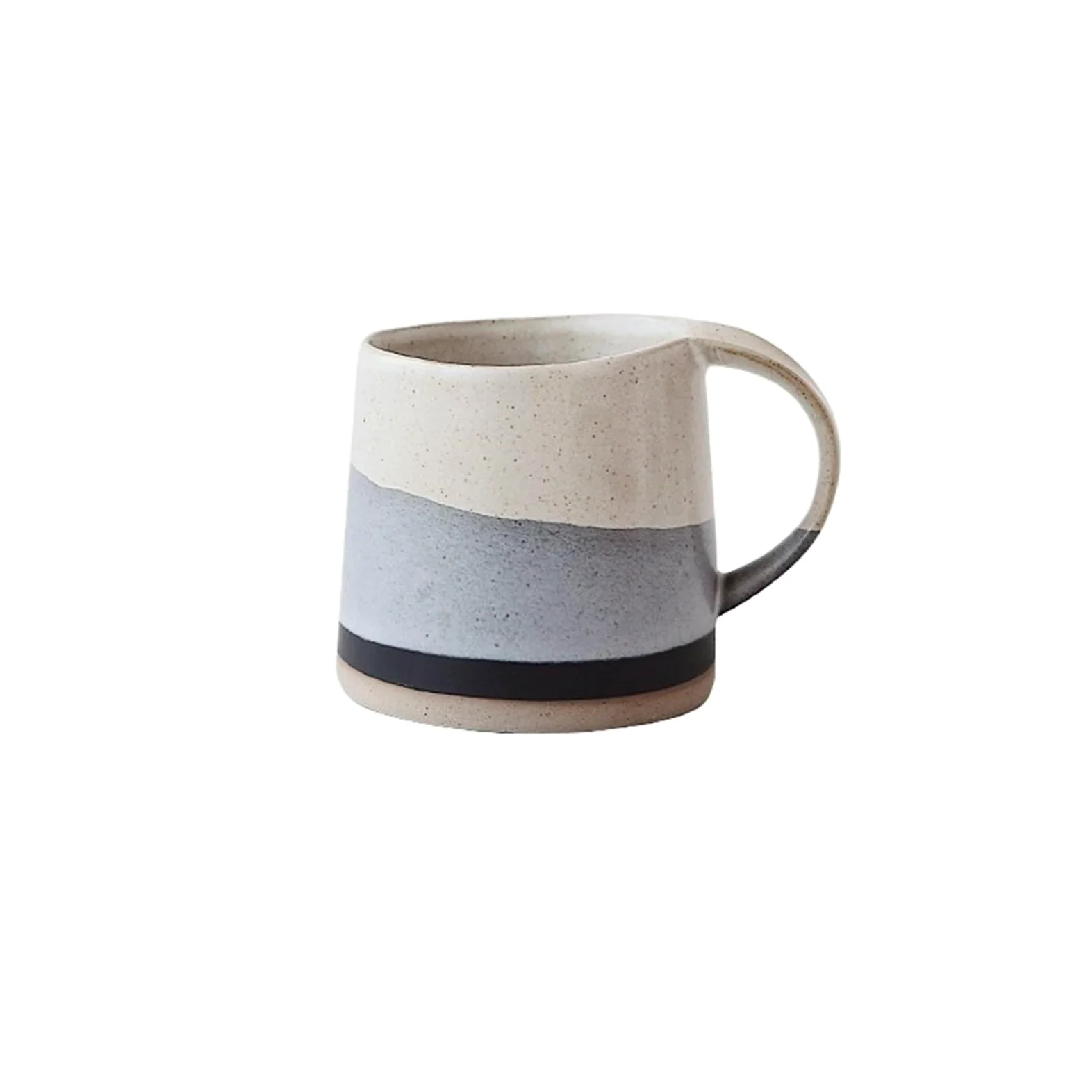 Taza de oficina Taza de cerámica retro, taza café con leche en blanco y negro(Blanco)