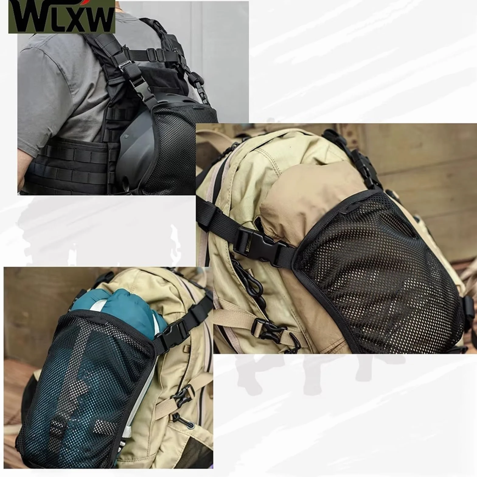 Bolsa Táctica Molle Multiusos para Casco Airsoft Caza