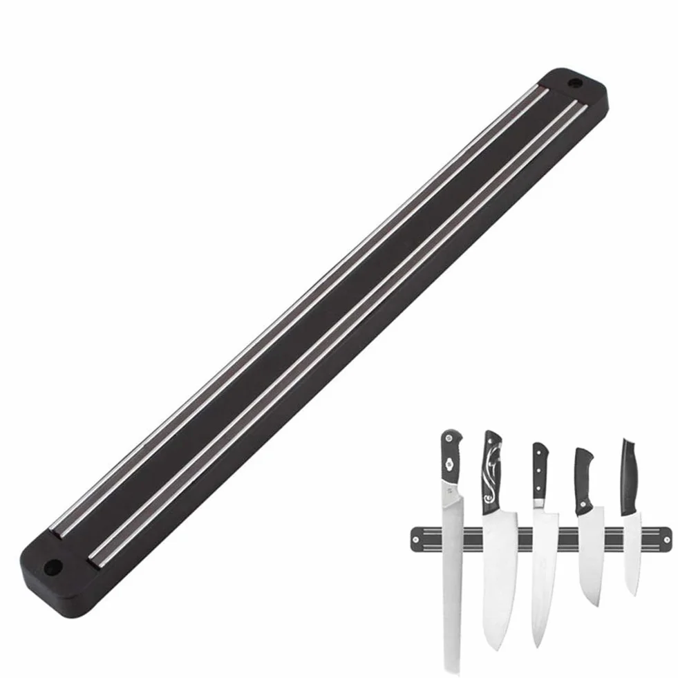 Barra magnética para cuchillos de cocina Imán montaje en pared titular cuchillos magnético cocina barra magnética titular cuchillos y utensilios de acero inoxidable,33cm