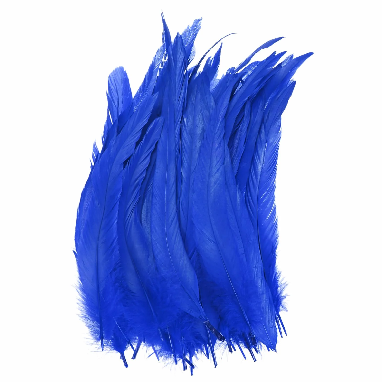 M METERXITY 20 Plumas Naturales De Cola De Gallo, 10-12 Pulgadas / 25-30cm De Largo Para Manualidades/Bodas/Atrapasueños/Decoraciones De Artesanías DIY [Azul Zafiro]