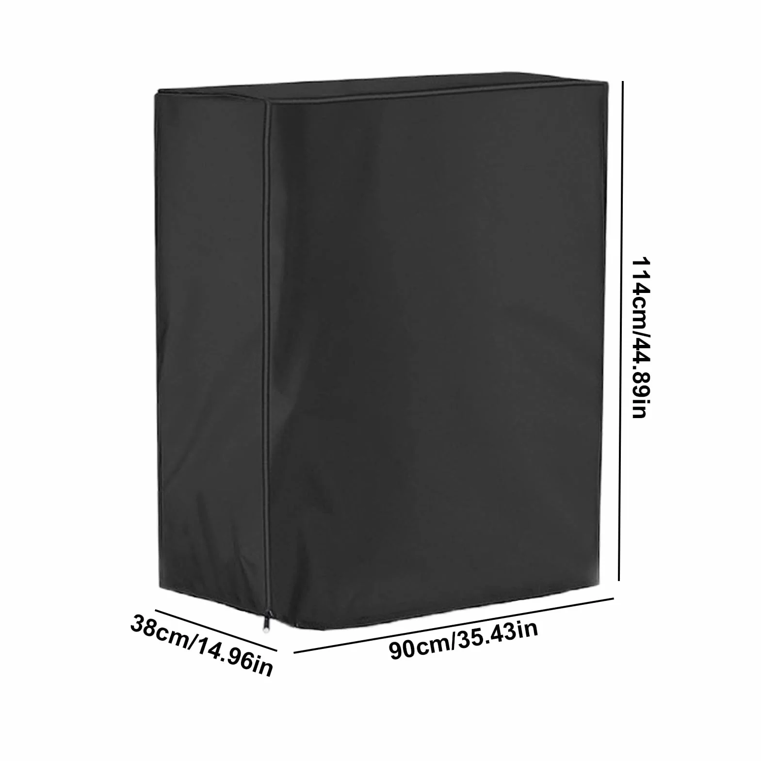 Funda protectora para cama plegable, 90 x 38 x 114 cm, funda de almacenamiento para cama plegable, tejido Oxford negro grueso y resistente a los desgarros con cremallera impermeable para