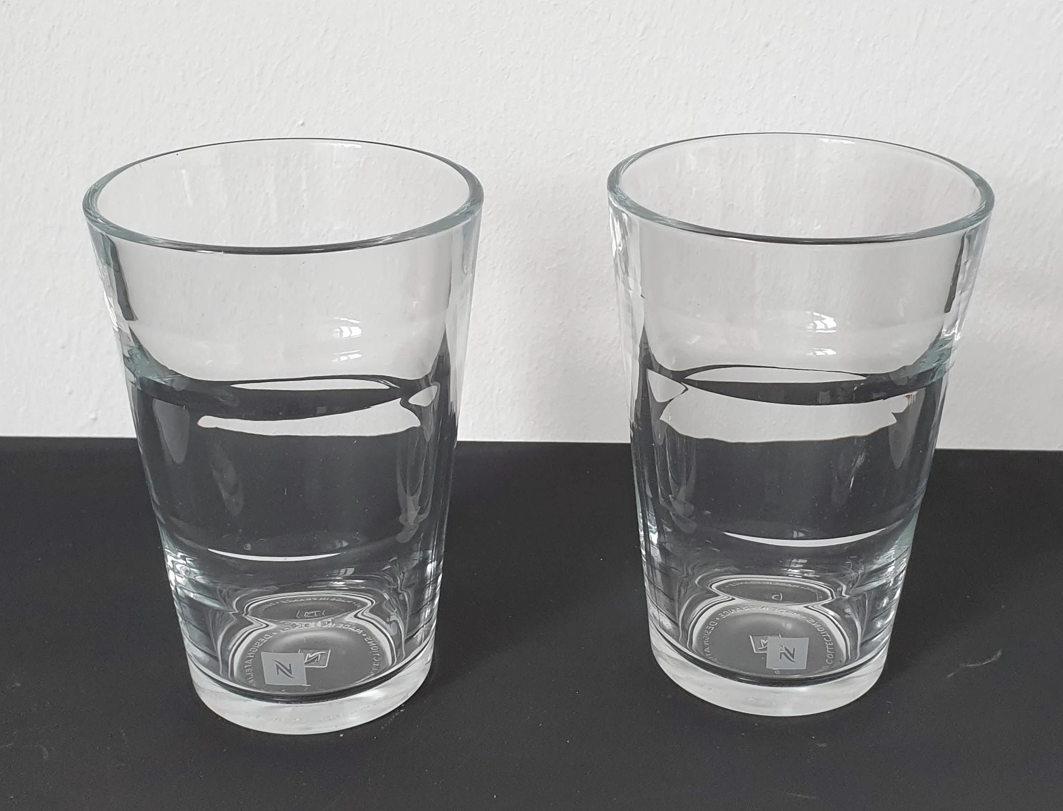 Nespresso Juego de 2 vasos grandes de receta (aprox. 480 ml) en vidrio templado.