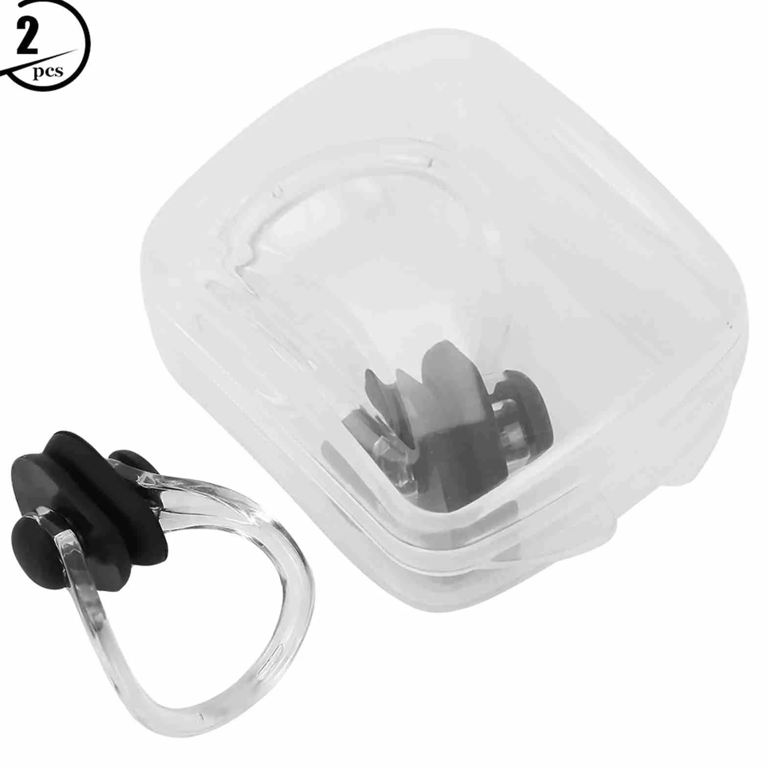 Buachois Pinzas para la Nariz para Natación, Silicona y PC, Reutilizables, Impermeables, para Buceo y Deportes Acuáticos