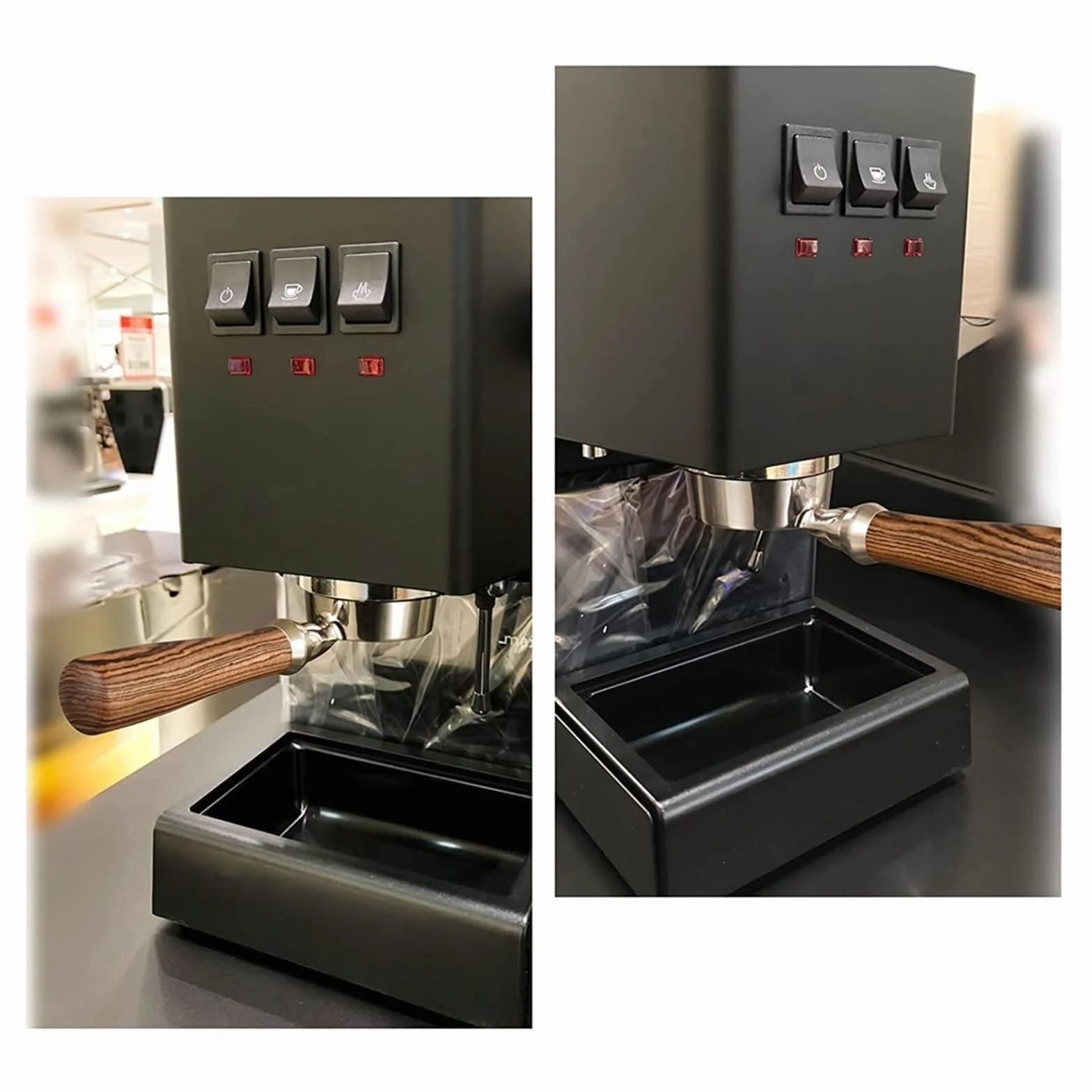 Portafiltro sin fondo, Compatible con Gaggia, 58 mm, portafiltro sin fondo con cesta de filtro de 2 tazas