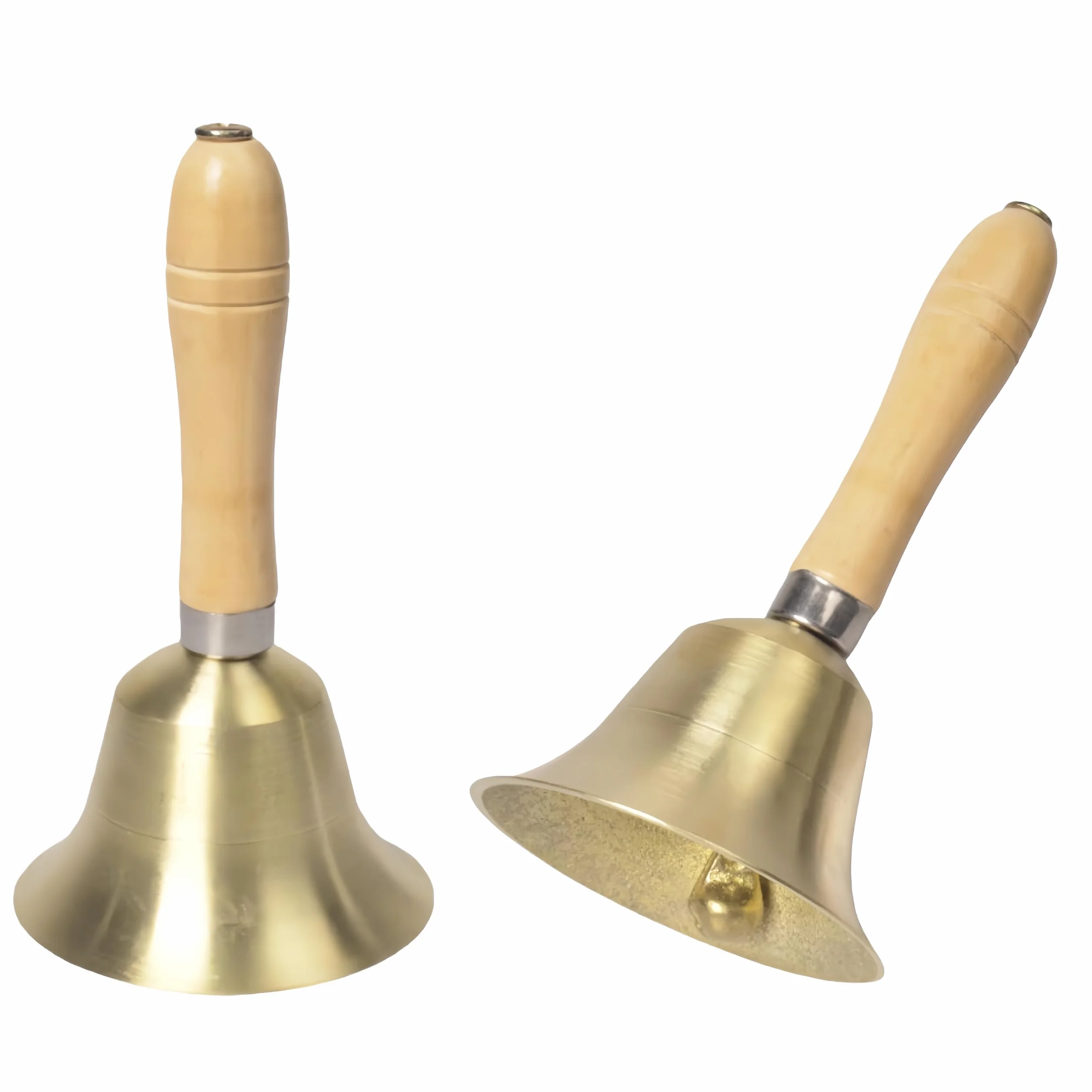 Handglocke Messing Super Laute Handglocke Klingel Handglocke Hand Tischglocke Massivmessing Ruufglocke Metall Glocken mit Holzgriff Weihnachtsglocke Handglocke Glocke Service Glocke Hand