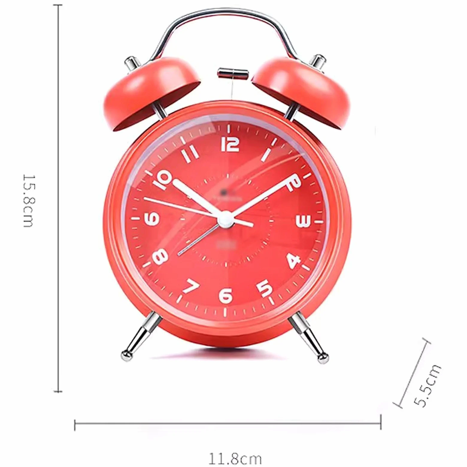 Despertador, Reloj de Escritorio pequeño 4 Pulgadas con luz Nocturna y Alarma(Black)