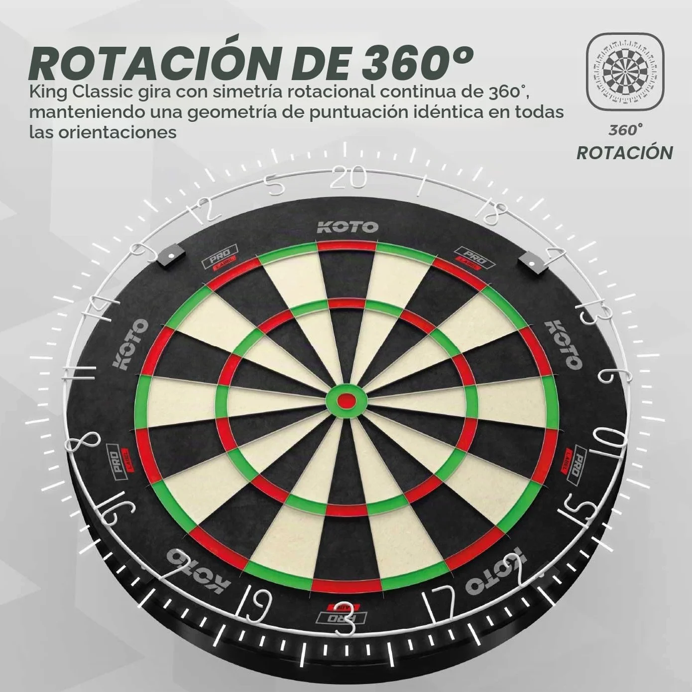 KOTO Diana Profesional King Pro Dartboard Steeltip Oficial Ultra Alambre Fino Bristle Premium Juego de Dardos