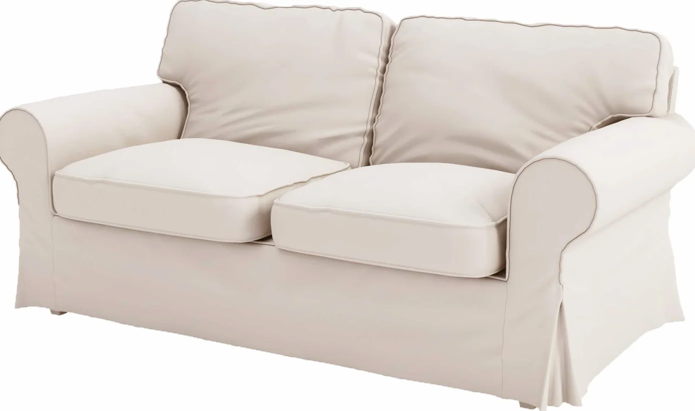 HomeTown Market Funda de sofá de Tela Duradera de Repuesto Compatible con sofá IKEA Ektorp. Solo Funda. Sofá no Incluido. (Cama Poliéster Ektorp Beige)
