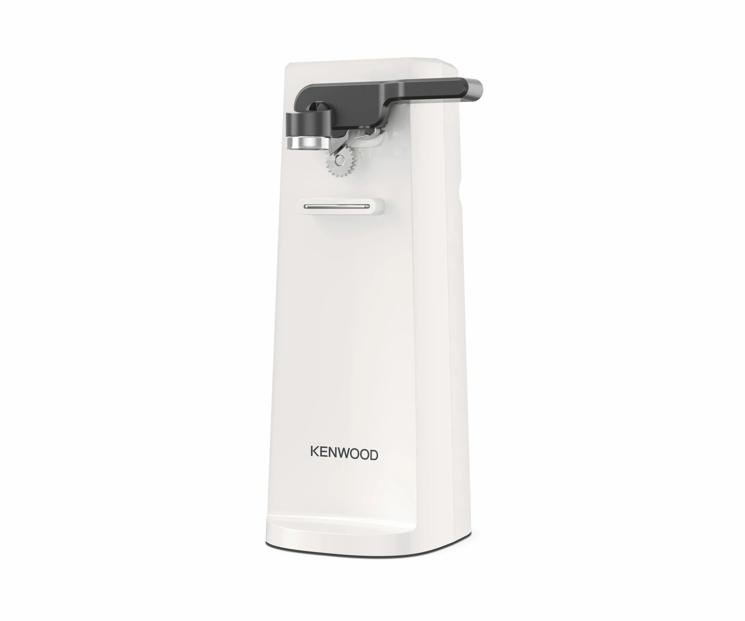 Kenwood Abrelatas eléctrico CAP80.000WH, ayuda de cocina multifuncional 3 en 1 con afilador de cuchillos integrado, abrelatas y abrebotellas, con bobinador de cables, color blanco