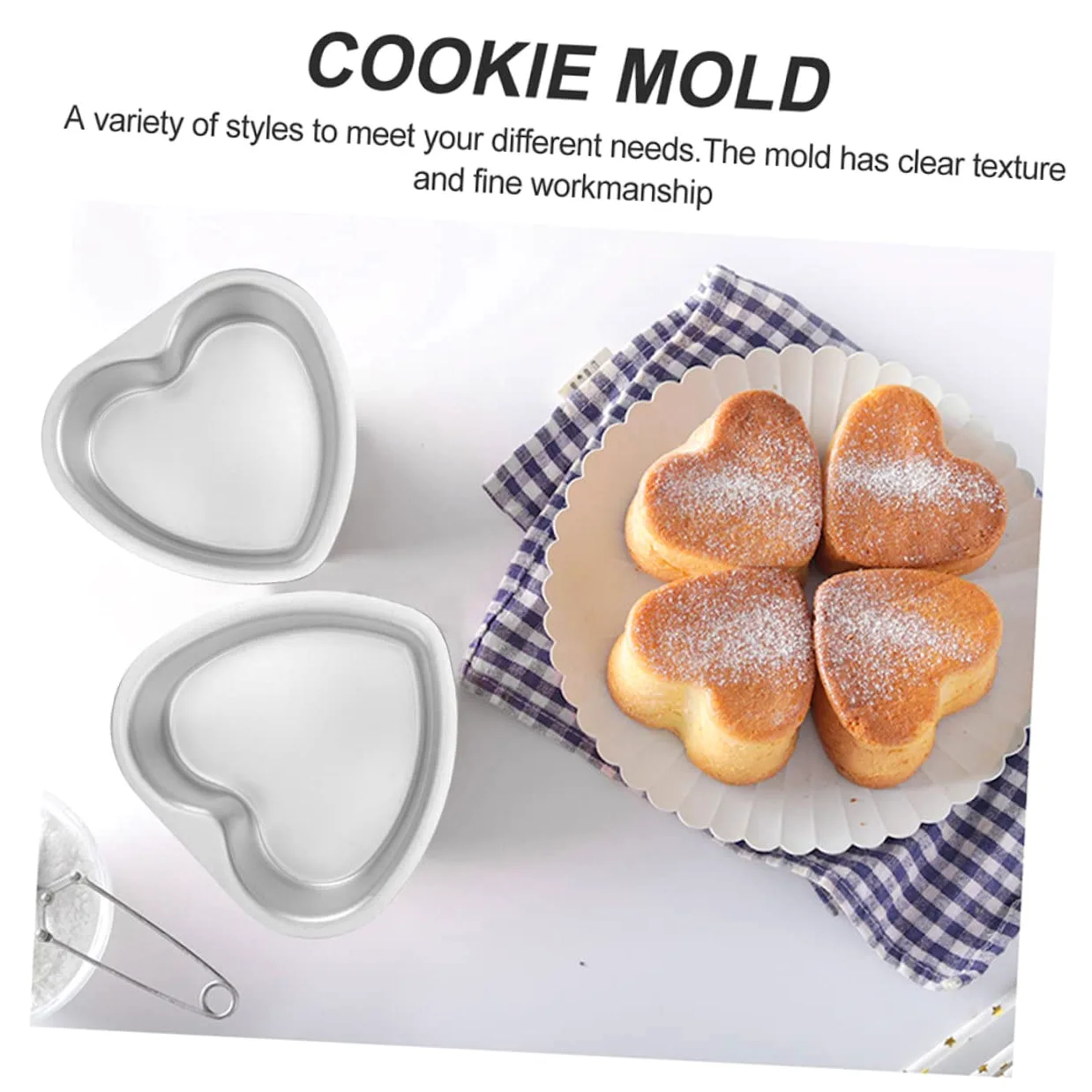 GLEAVI 2 Moldes para Tartas en Aleación de Aluminio y Reutilizables y Fáciles de Desmoldar Forma de Corazón Ideales para Hornear en Casa y Principiantes Principiantes