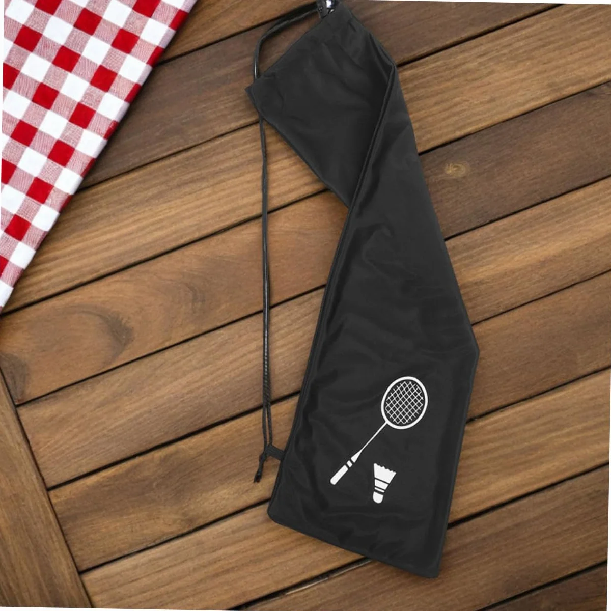 Bolsa de Bádminton de Terciopelo Grueso para Raquetas, 2 Piezas, Almacenamiento Multifuncional