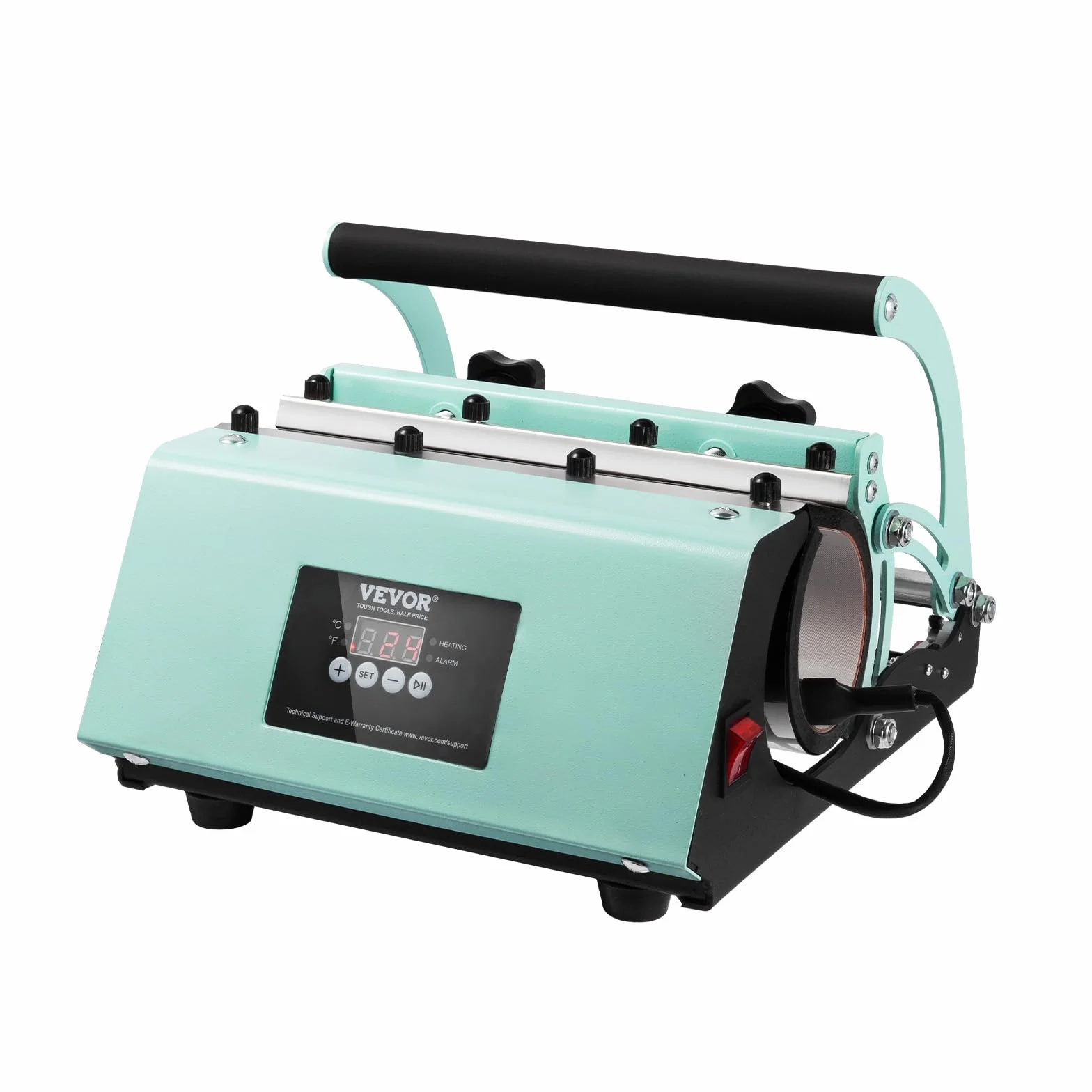 VEVOR Prensa de Calor para Tazas, Prensa de Impresión de Tazas con 8 Tazas Sublimables en Blanco de 59cl, Máquina de Sublimación de Capacidad de 32,5-89cl con Papel de Transferencia de Calor, Guantes
