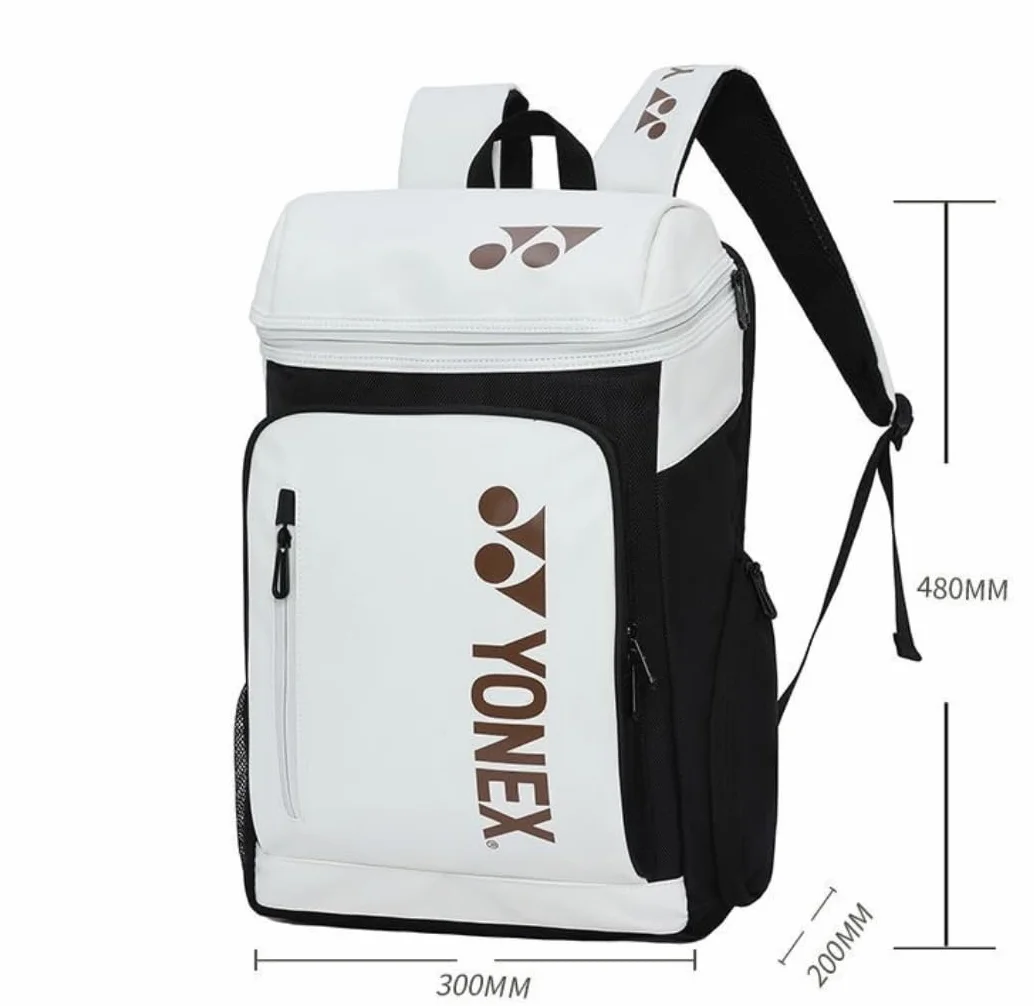 YONEX Mochila deportiva bolsa de raqueta con múltiples compartimentos para bádminton y tenis compartimento para zapatos