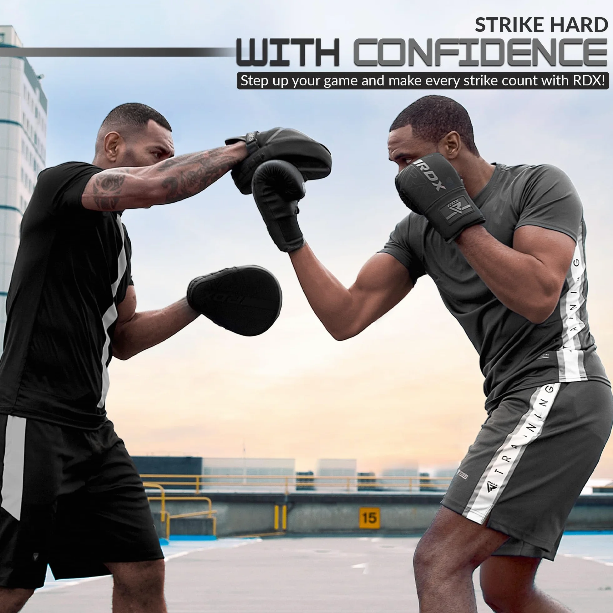 RDX Guantes de Boxeo Maya Hide Cuero para Entrenamiento, Saco, Sparring, Muay Thai, MMA