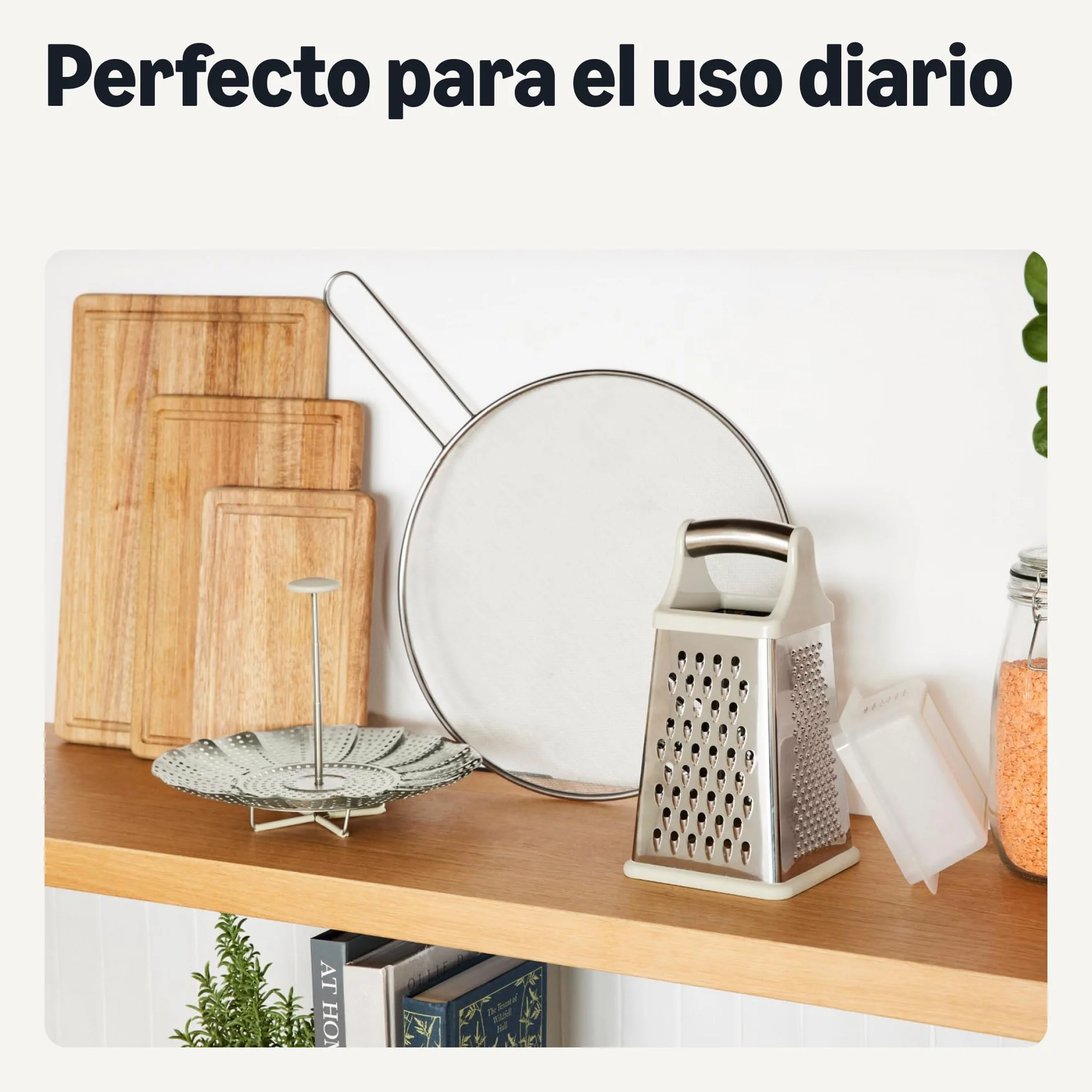 Amazon Basics Cesta Vaporera Extensible, se Expande de 14,2cm a 23,5cm, Acero Inoxidable, Apta para Lavavajillas