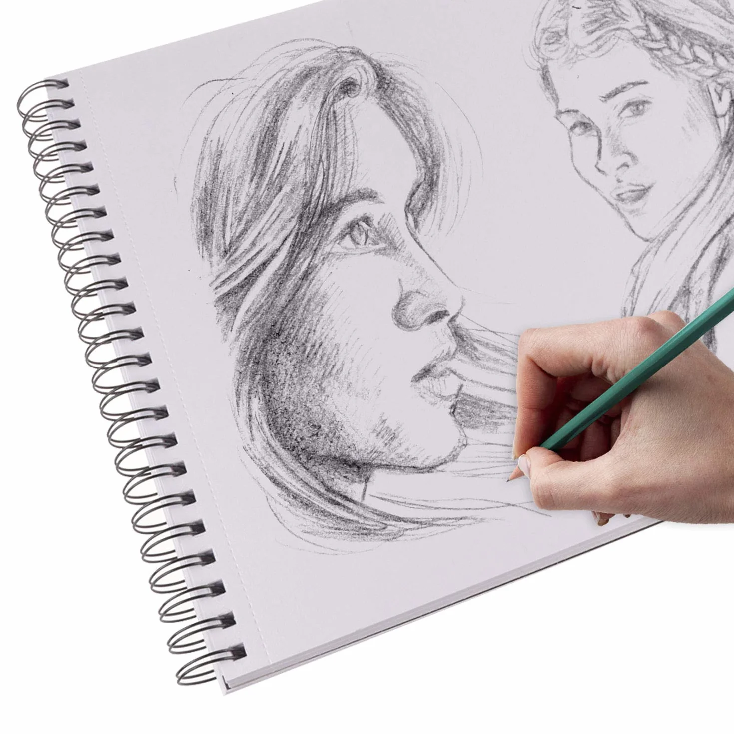 MP-ARTIX, Bloc de Dibujo, Tamaño A4, 80 Hojas de 110gr, Bloc de Bocetos con Espiral, 29.7x21 cm, Ideal para Dibujar con Carboncillo, Lápiz, Rotulador, Ceras o Pinturas