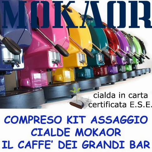 Monodosis Cafetera Didiesse Frog Revolution + 15 Dosis Mokaor Espresso Italiano Desde 1954 Colores (Azul Oscuro)