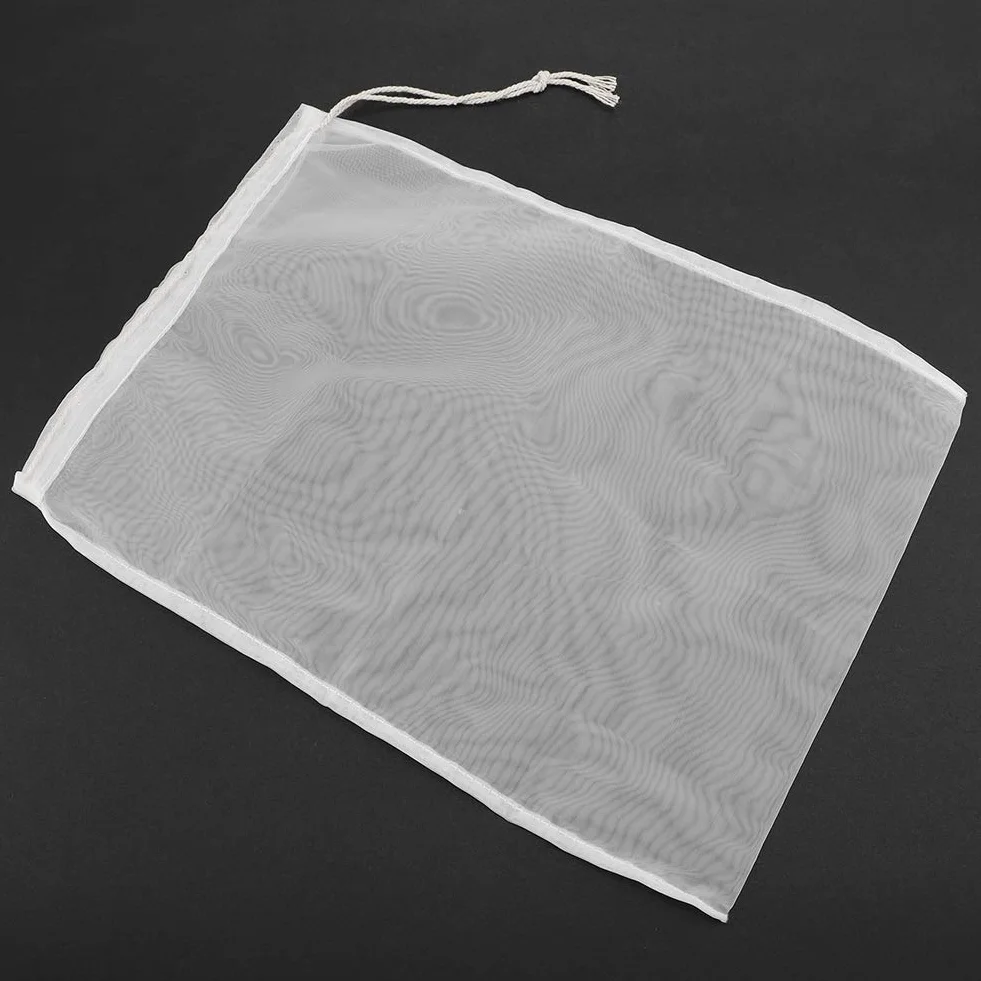 Bolsa de Filtro de Cerveza de Poliamida de Alimentos 66, Fabricación de Cerveza para el Hogar Reutilizable con Cordero para la Separación de Lúpulo, Mermelada y Vino (20x30cm)