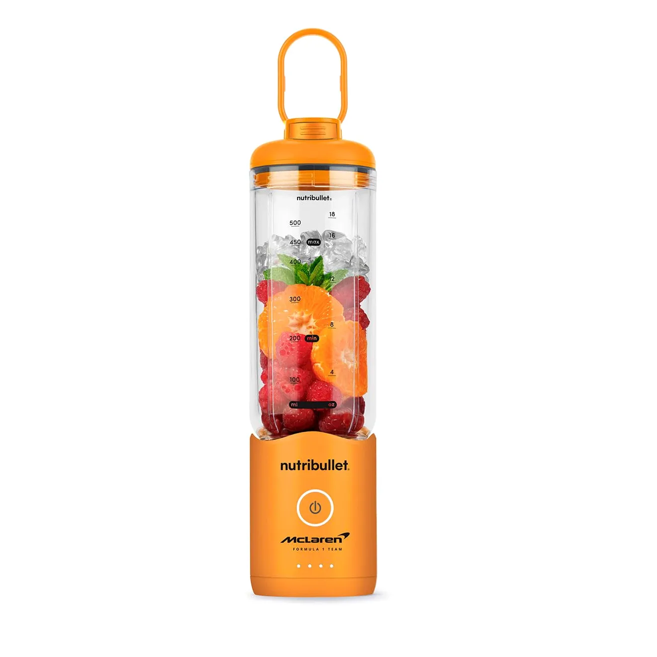 nutribullet Flex - Licuadora portátil en colaboración con McLaren Formula 1 Team & Mastercard - Naranja papaya - 600 ml de alta capacidad - Licuadora de viaje compacta con cuchillas desmontables e