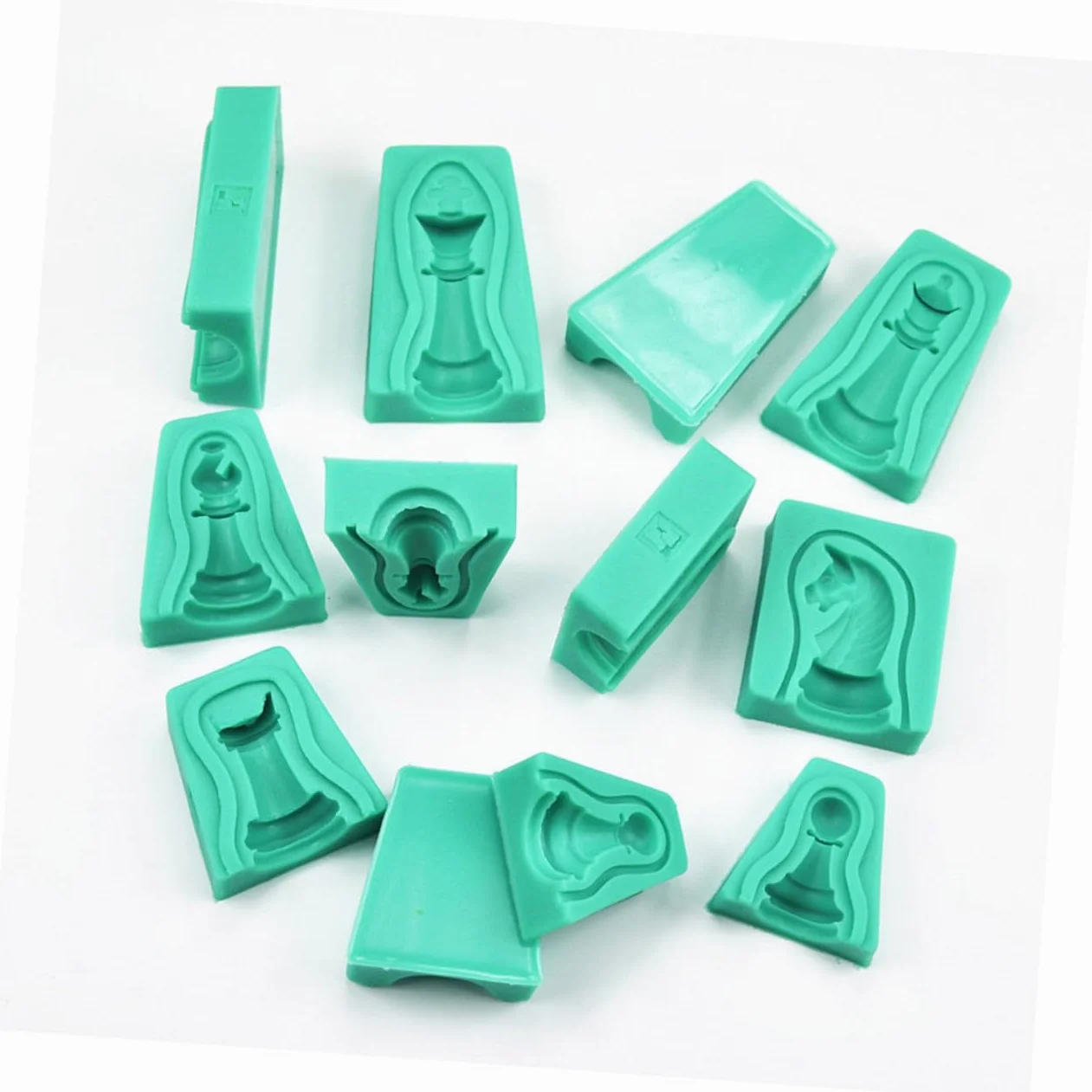 Alipis Molde de Silicona para Fondant Diseño de Ajedrez, 12 Piezas Ecológicas y Seguras para Hornear Tartas y Chocolate Creativo