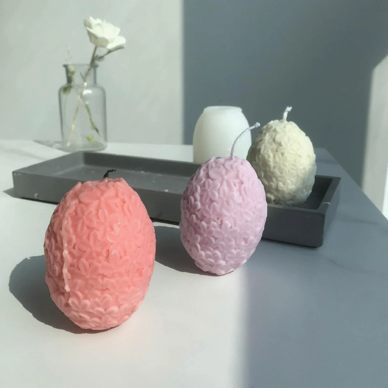 5 moldes de silicona con forma de flor 3D, molde de silicona con forma de flor de bola artesanal, moldes de jabón de silicona, moldes hechos a mano, moldes de jabón que hacen accesorios