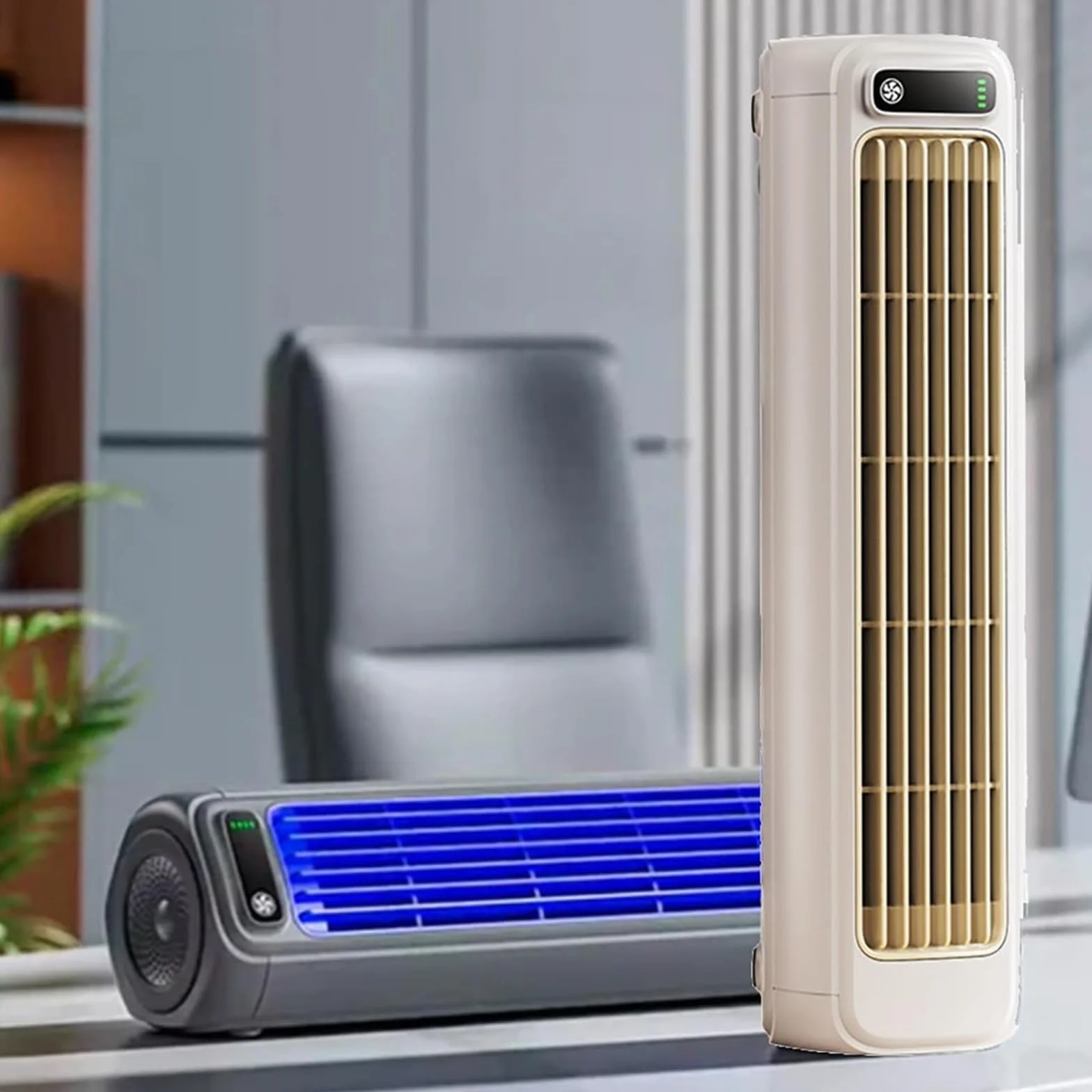 Festberg Cooling Ace, Portable Cooling Ace Air Conditioner, Cooling Fan for Room with 3 Speeds, Quiet Air Cooler, Rechargeable, For Bedroom, Office (Off-White)