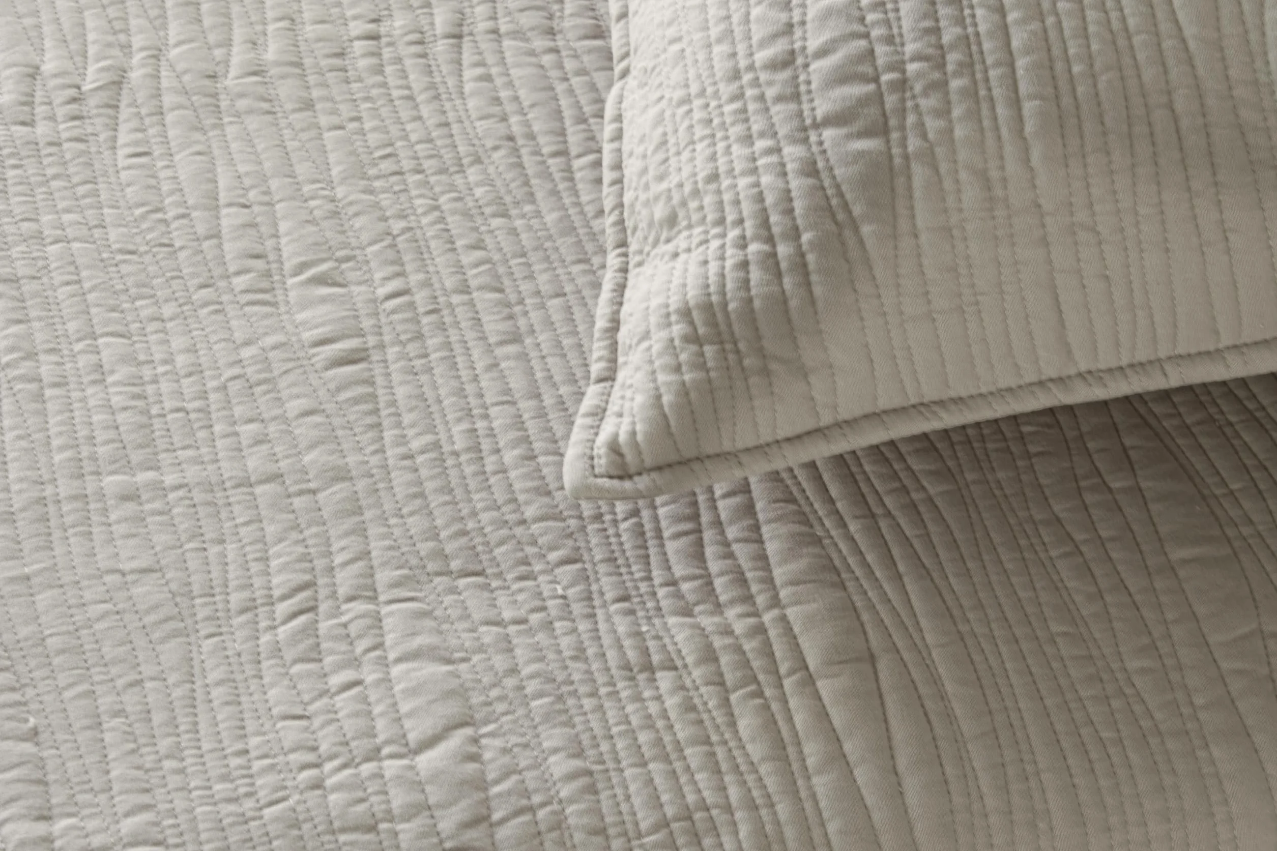 Colcha Boutí Bordada Entretiempo con Fundas de Cojín Baial Acolchado Fino 120 g m² Tacto Suave Microfibra Prewashed Cama 90 105 135 150 180 Reig Martí (Beige, Cama 90cm)